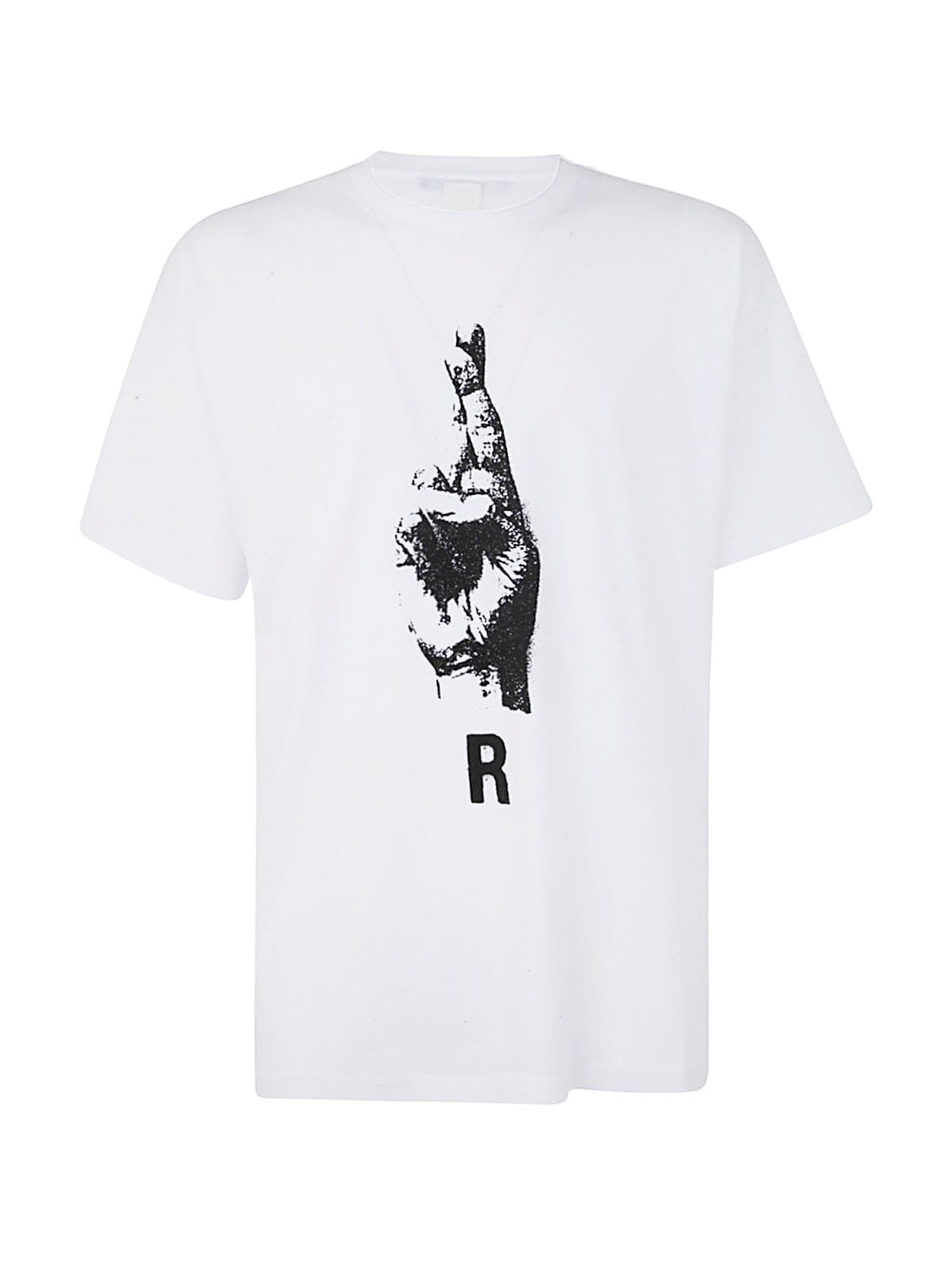 Raf Simons Oversized T-shirt With Hand Sign Print
