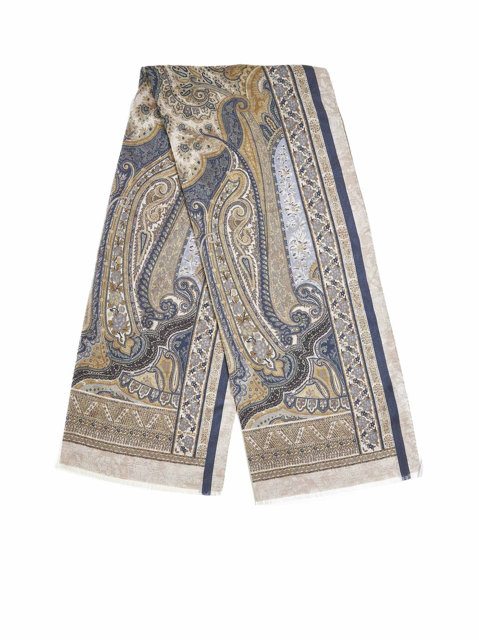 Shop Etro Scarf In Stampa F.do Bejge