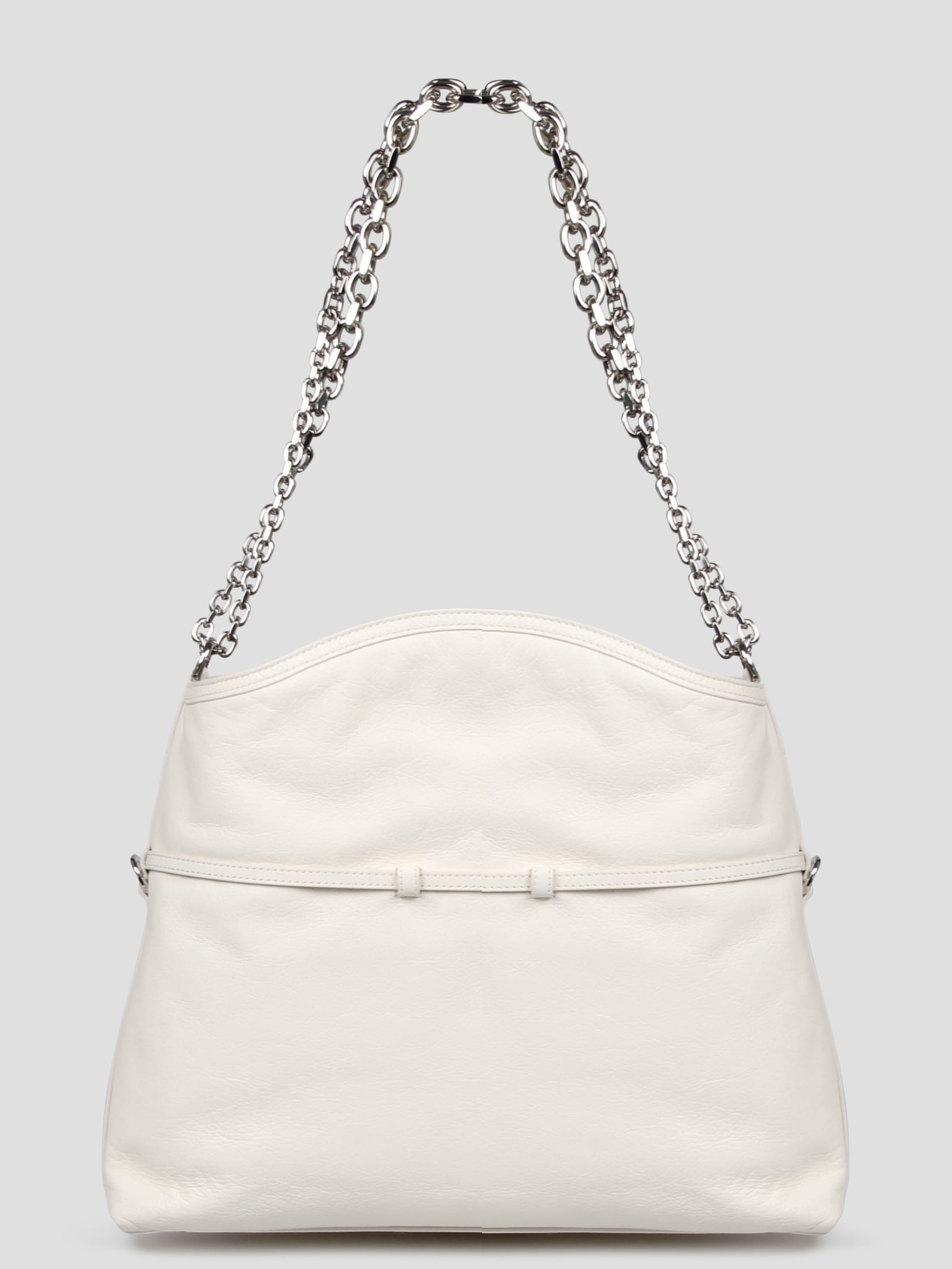 Shop Givenchy Medium Voyou Chain Bag In White