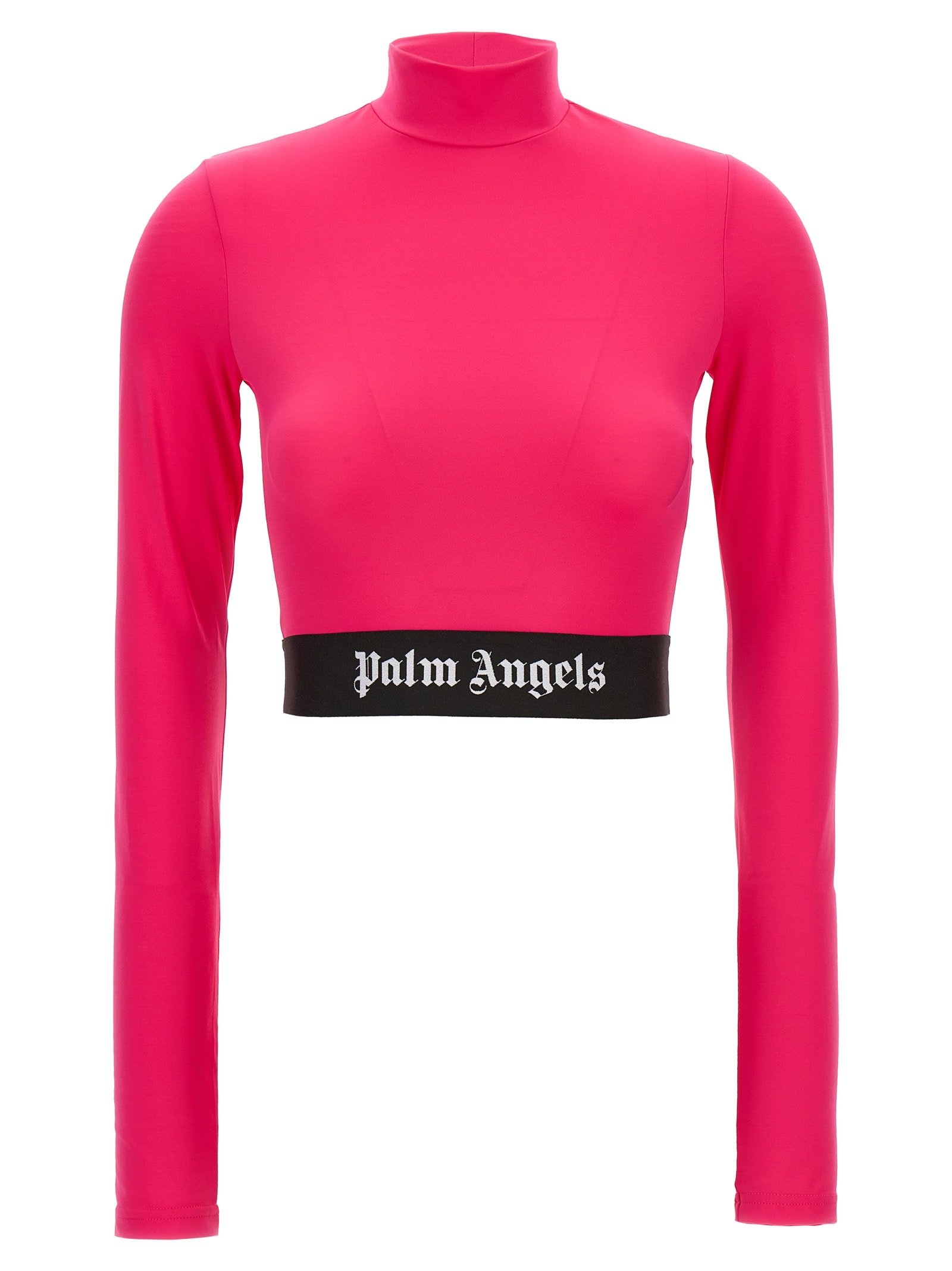 Shop Palm Angels Classic Logo Top In Fuchsia