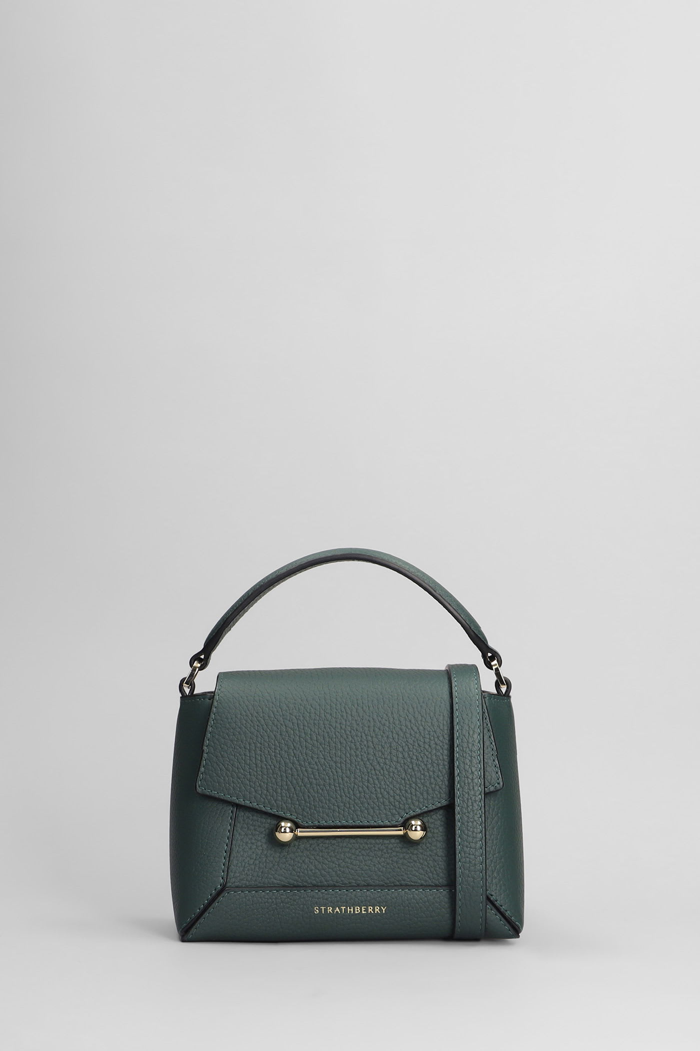 Mosaic Shoulder Bag In Green Leather