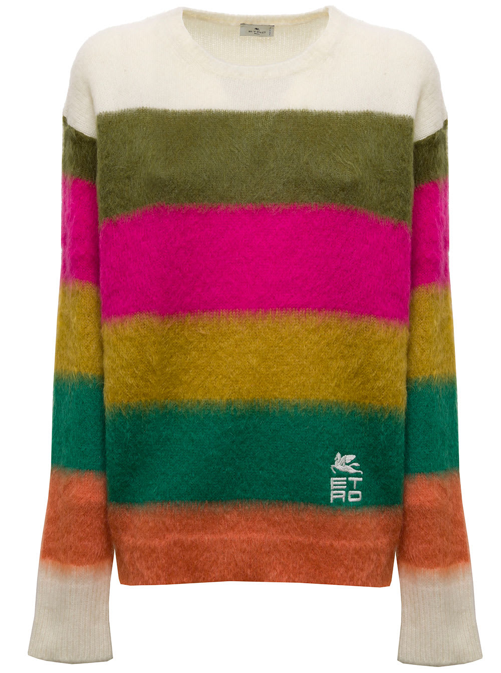 Multicolor Striped Sweater In Mohair And Wool Woman Etro