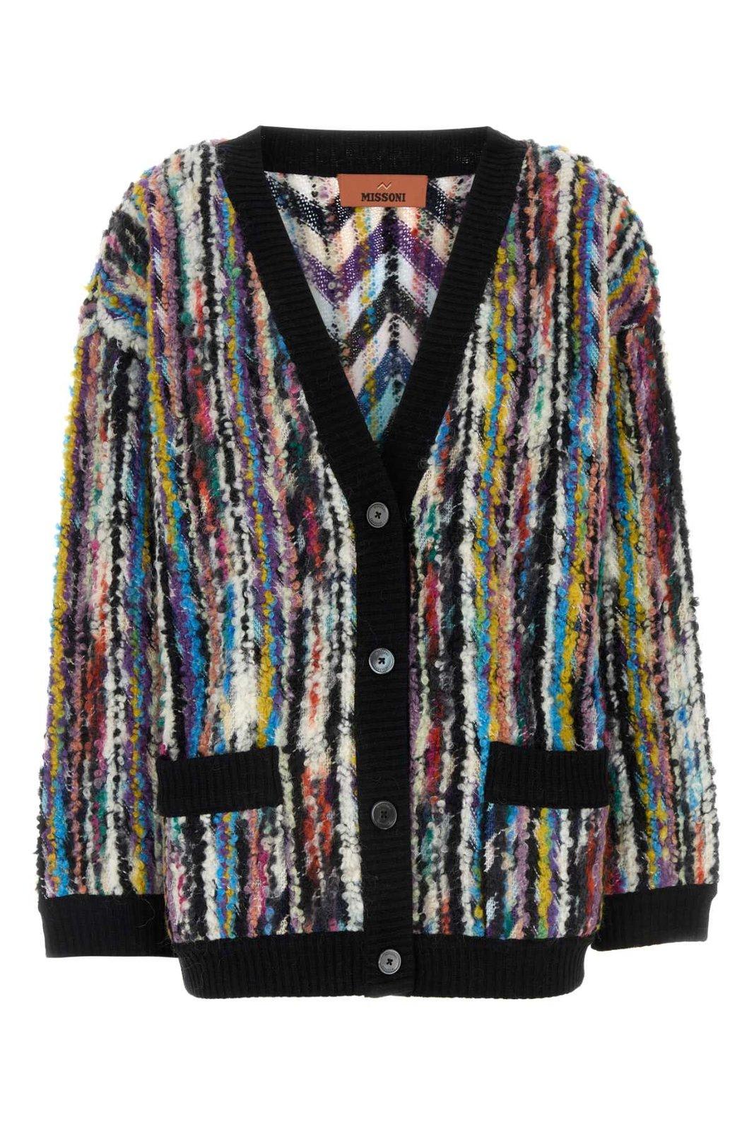 Shop Missoni Oversized Bouclé Cardigan In Multicolour