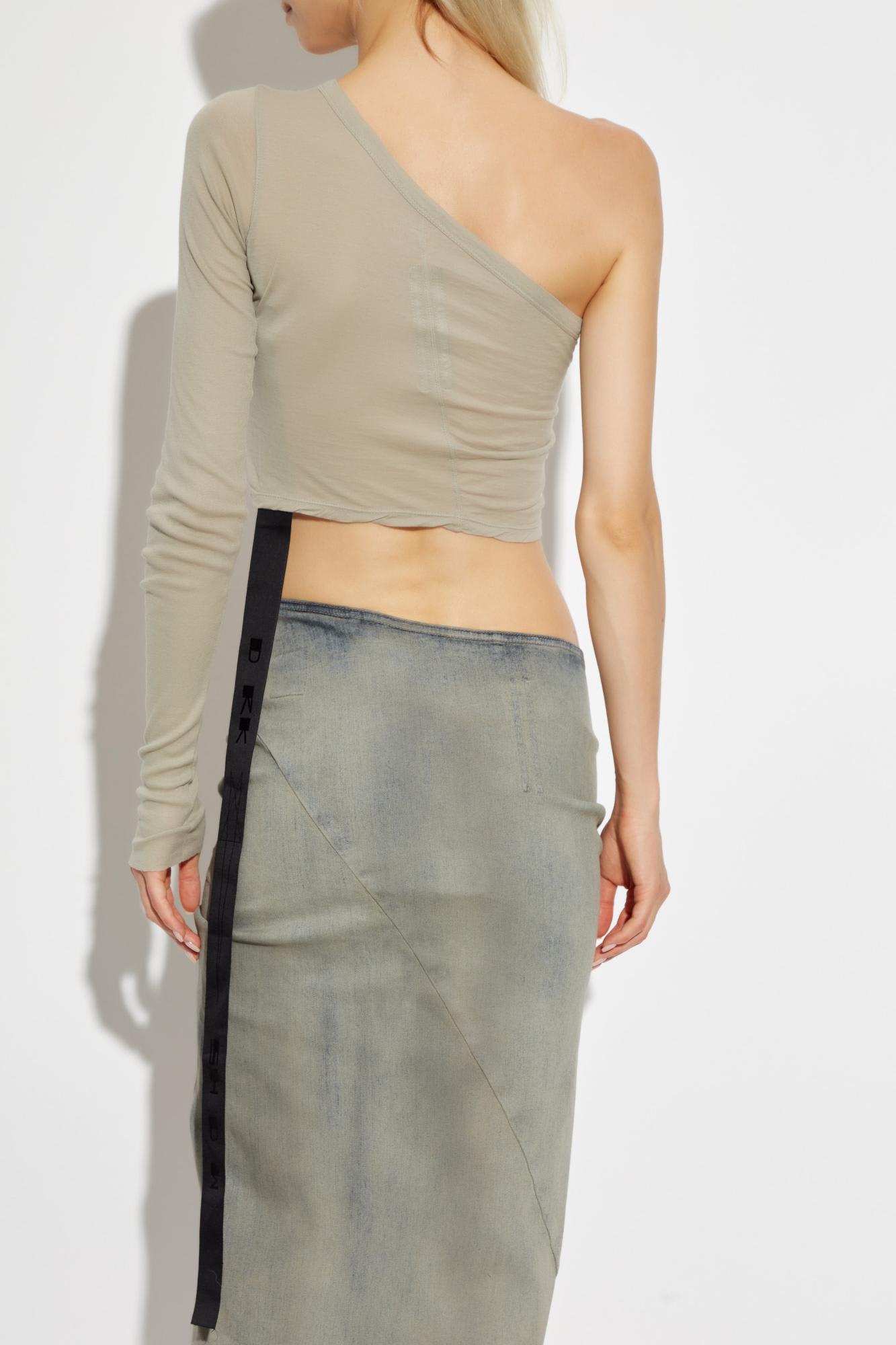 Shop Drkshdw Rick Owens  Top Ziggy In Grigio