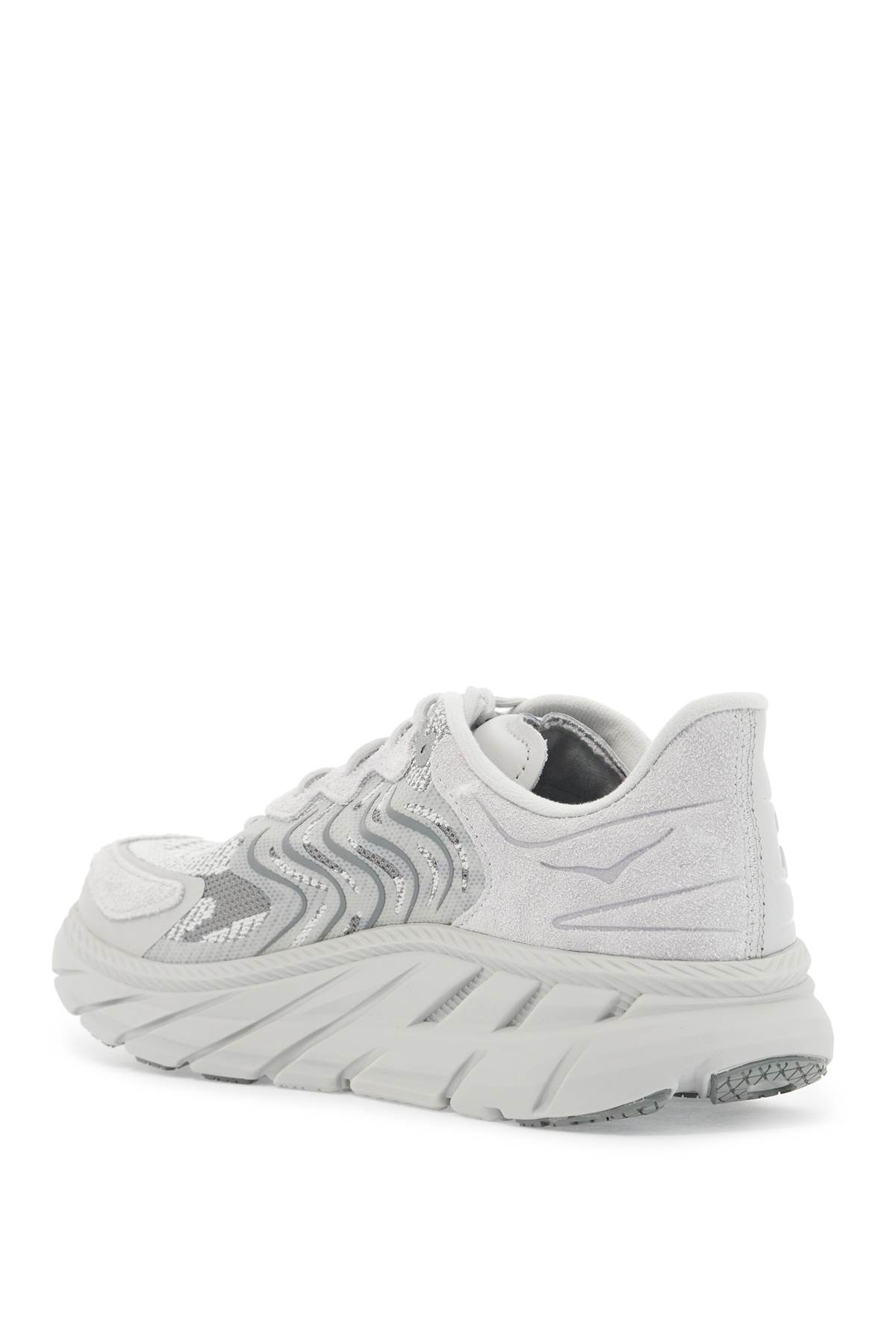 Shop Hoka Clifton Ls Sneakers In Stardust / Galactic Grey (green)