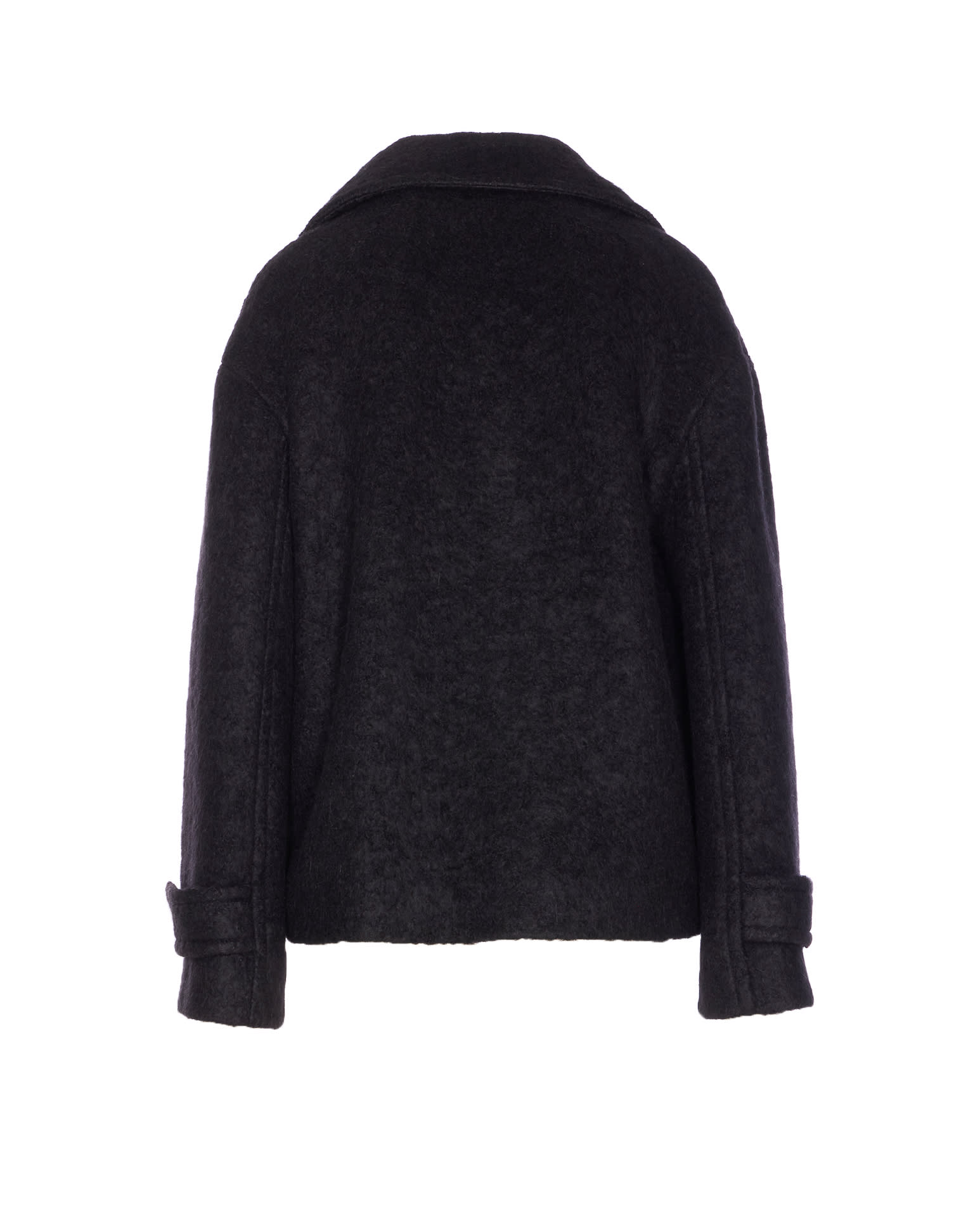 Tagliatore Double-breasted Coat Flap Pockets In Black