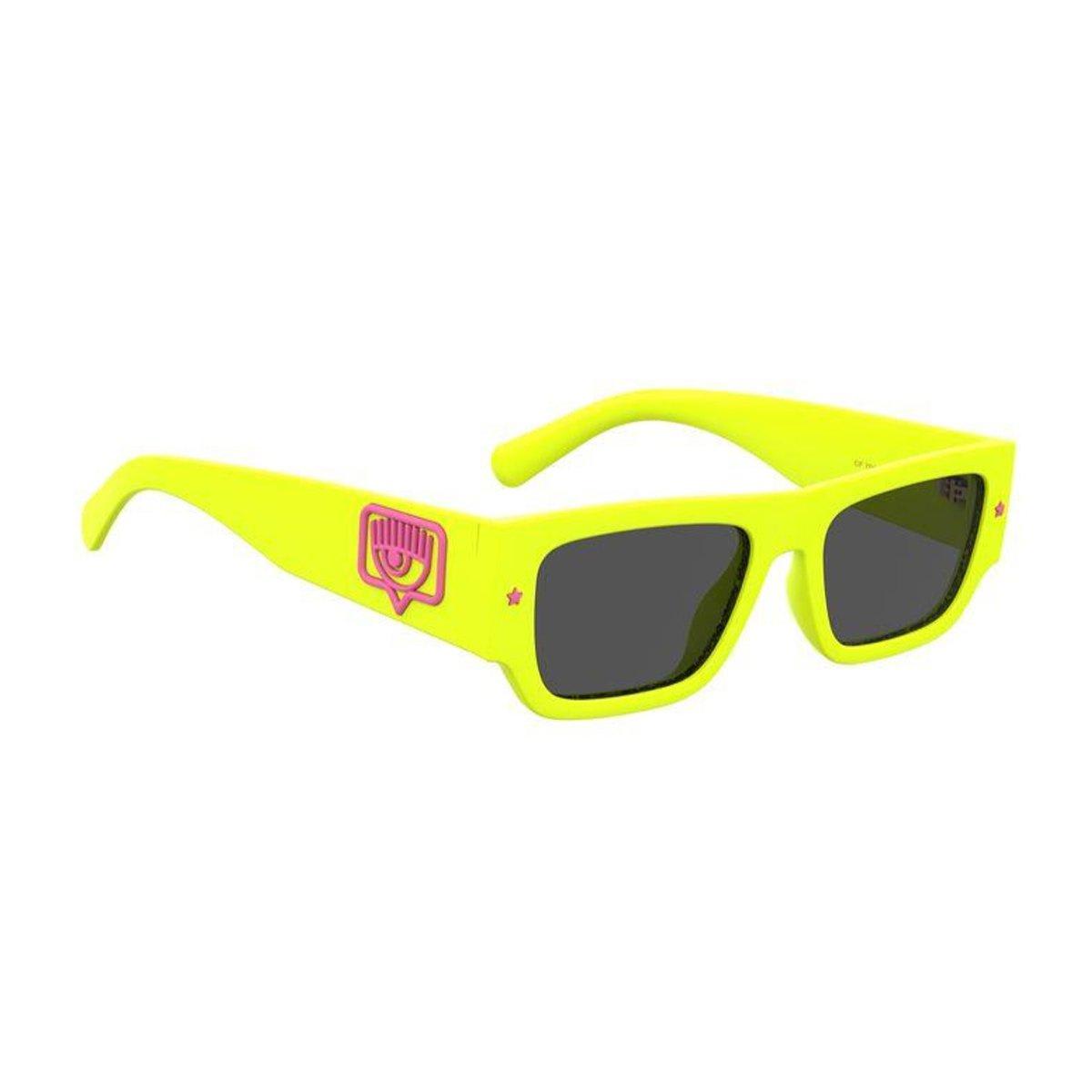 Chiara Ferragni Rectangle Frame Sunglasses In 40g/ir Yellow