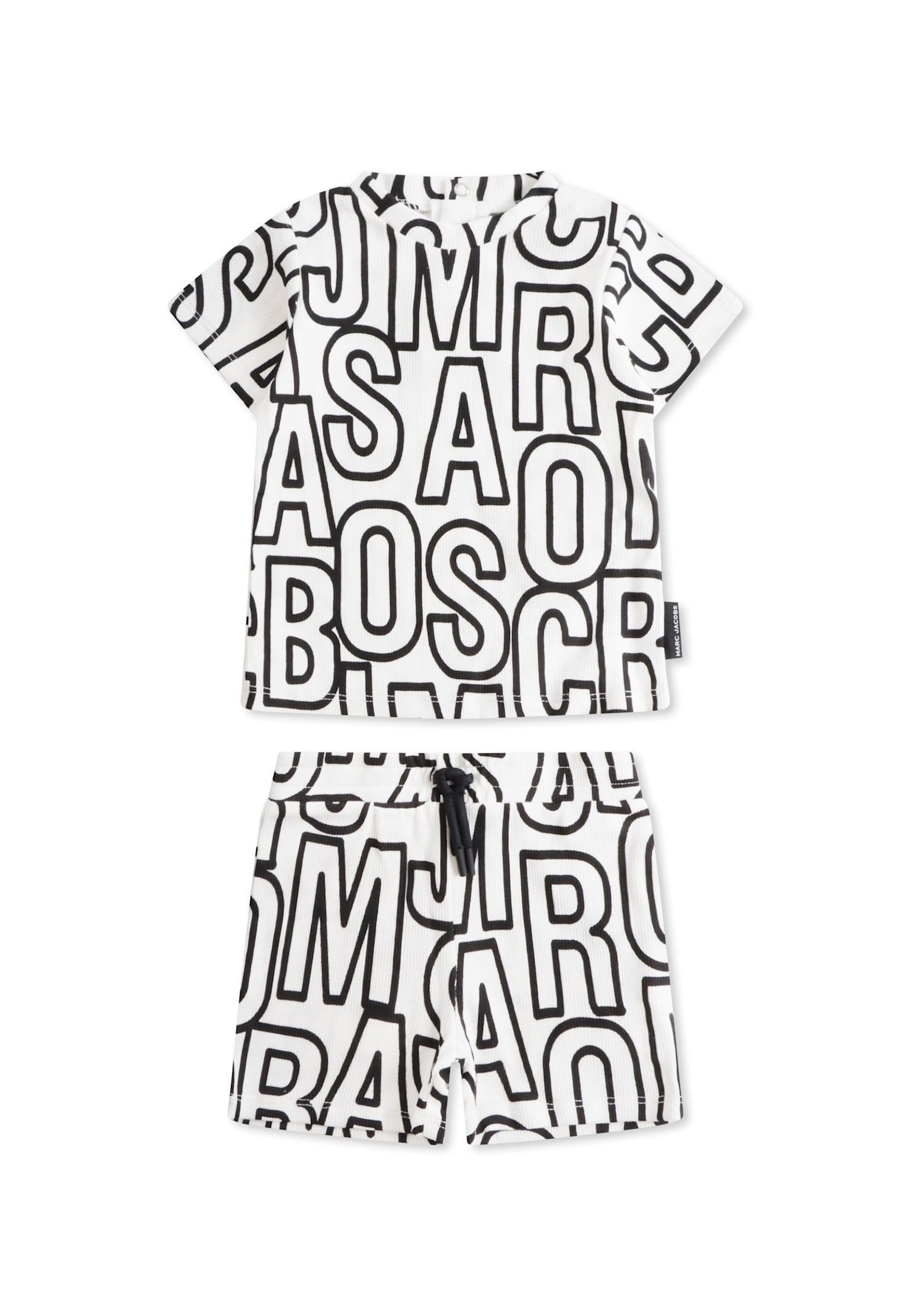 Marc Jacobs Ivory Suit For Babykids With Logo In White