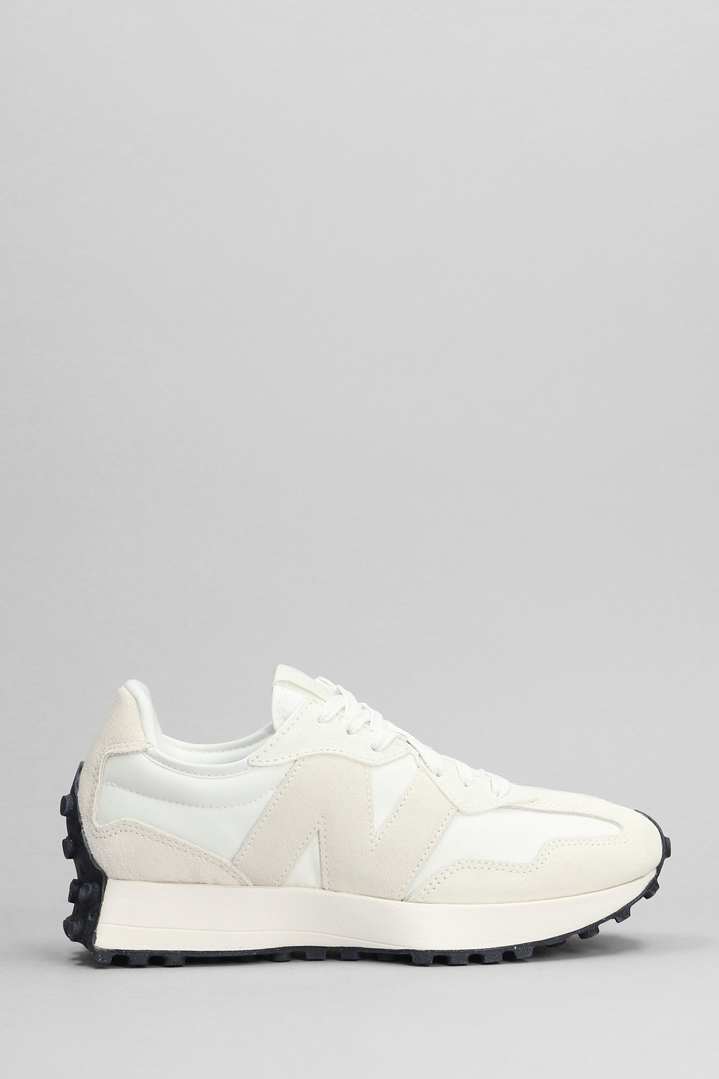 327 Sneakers In White Suede And Fabric