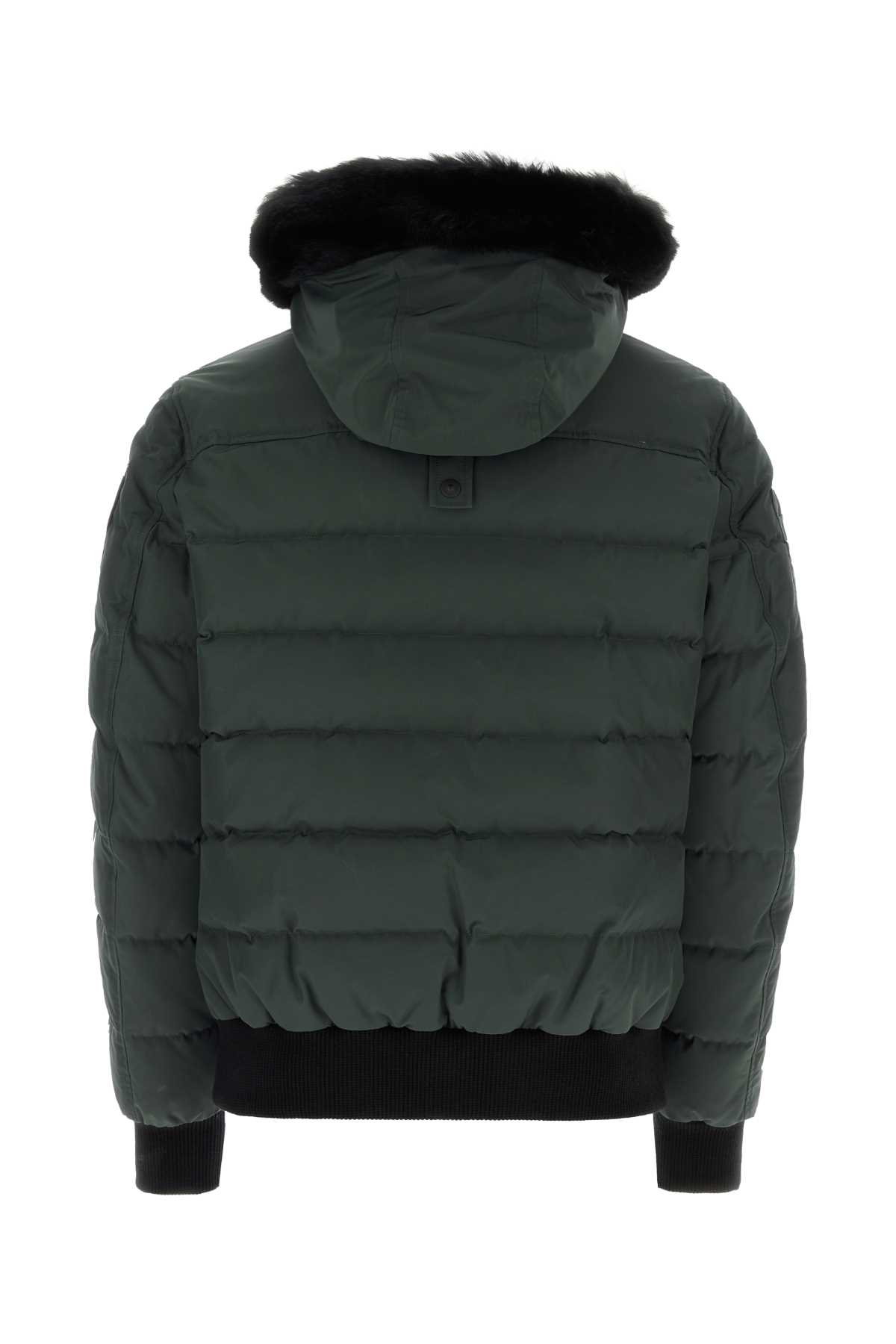 Shop Moose Knuckles Dark Green Polyester Down Jacket In Forest Hill