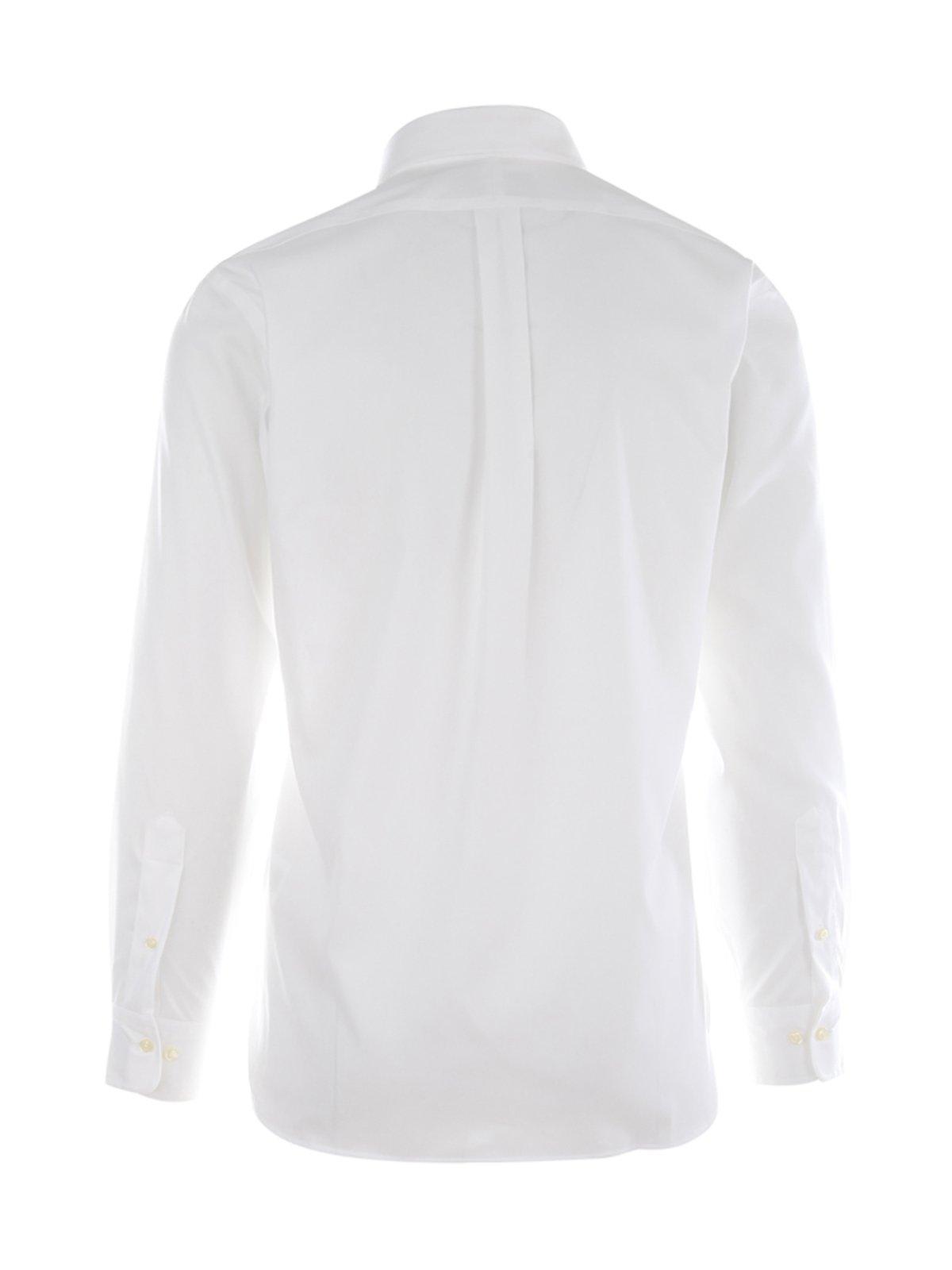 Shop Ralph Lauren Logo Embroidered Shirt In White