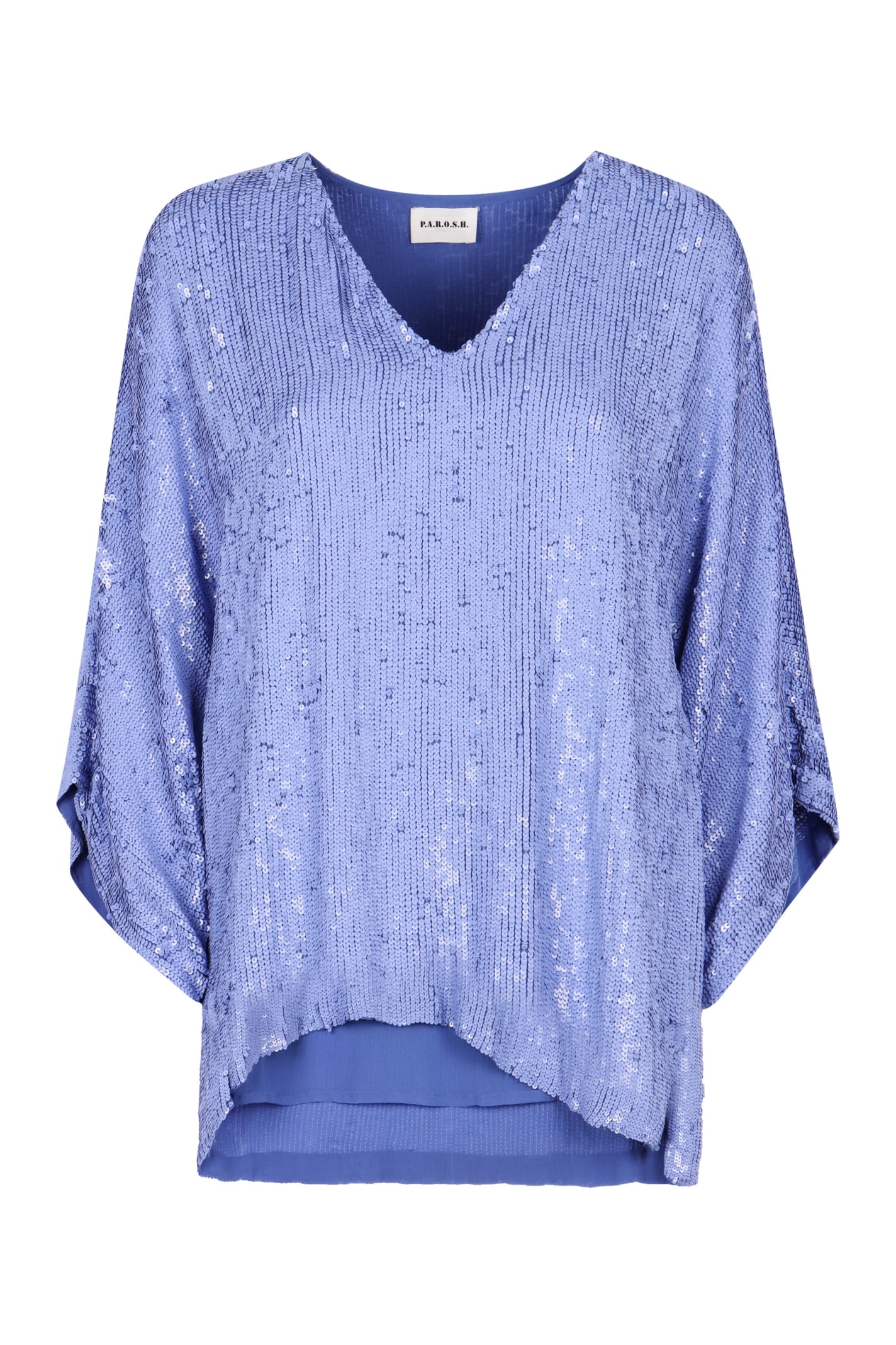 Shop P.a.r.o.s.h Sequined Blouse In Lilac
