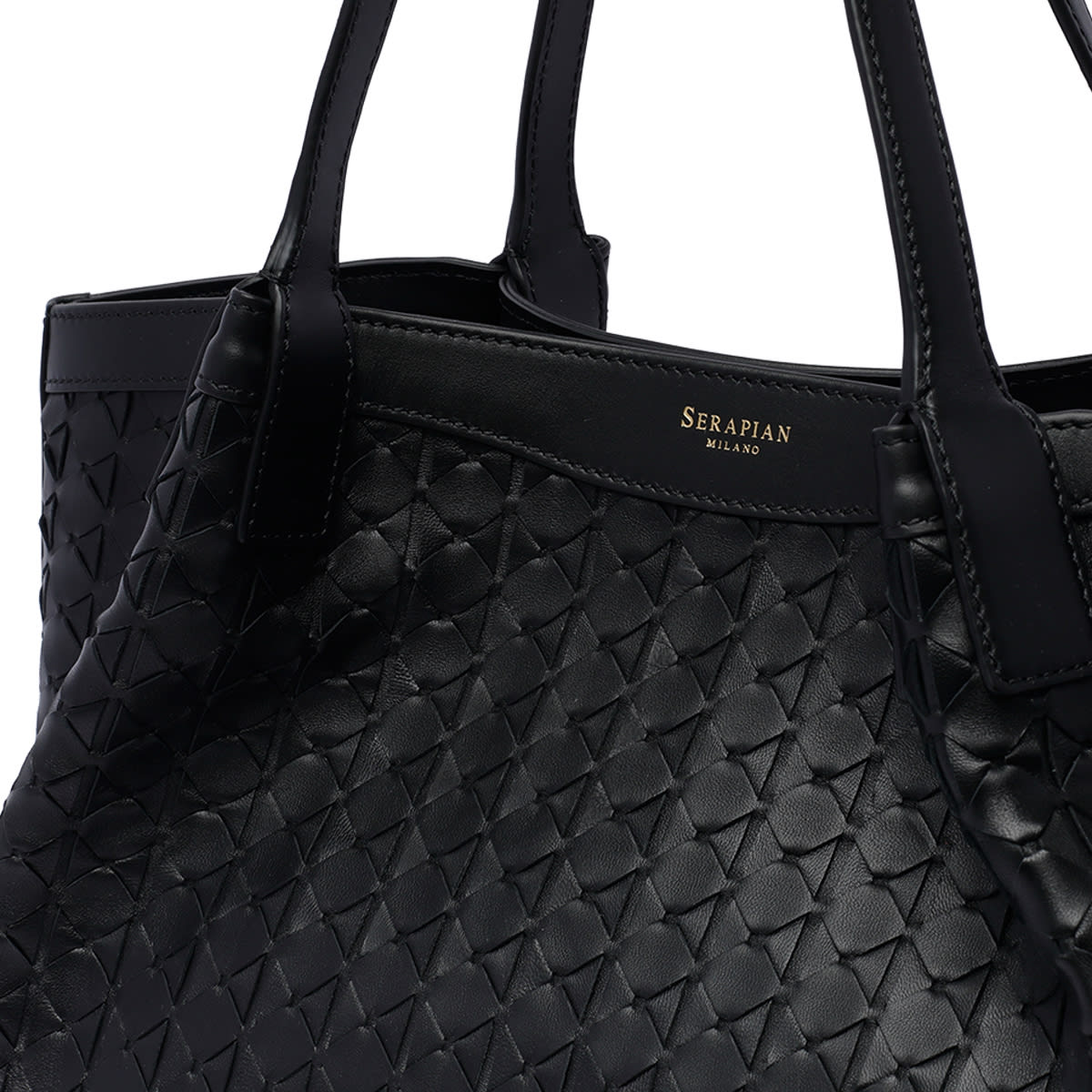 Serapian Small Secret Bag Mosaico In Black