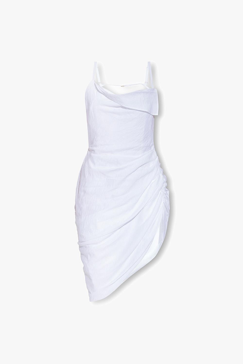 Shop Jacquemus Saudade Slip Dress In White