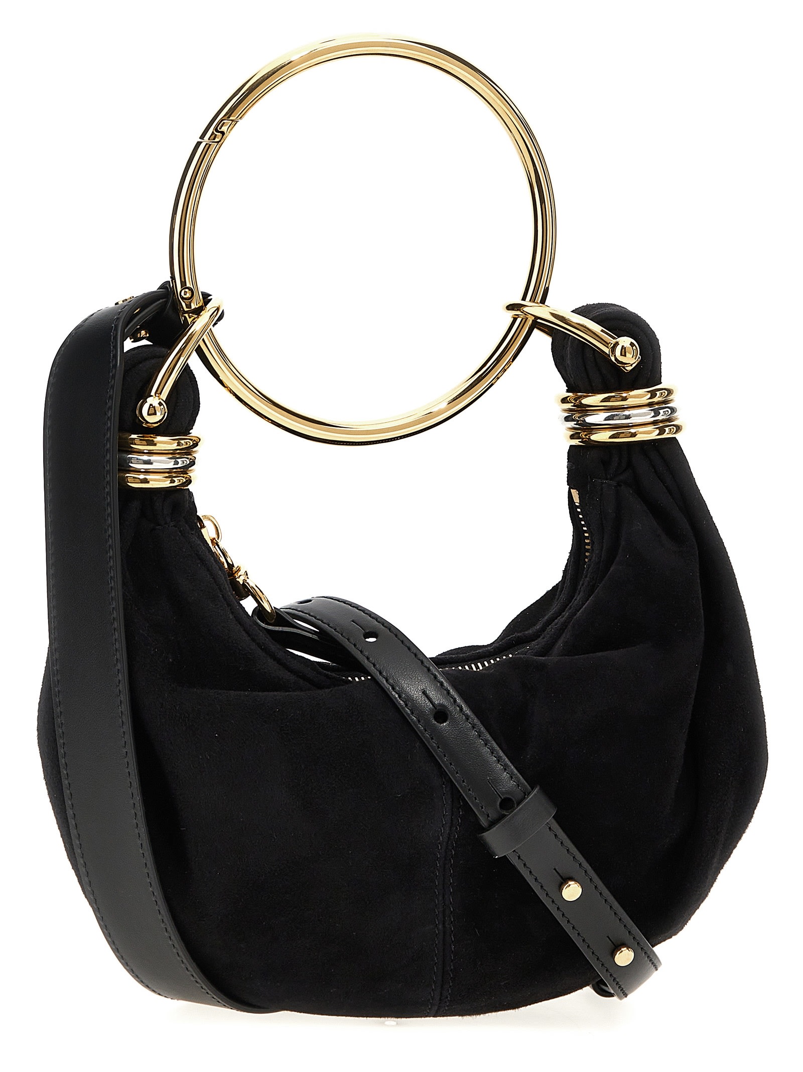 Chloé Bracelet Hobo Mini Handbag In Black