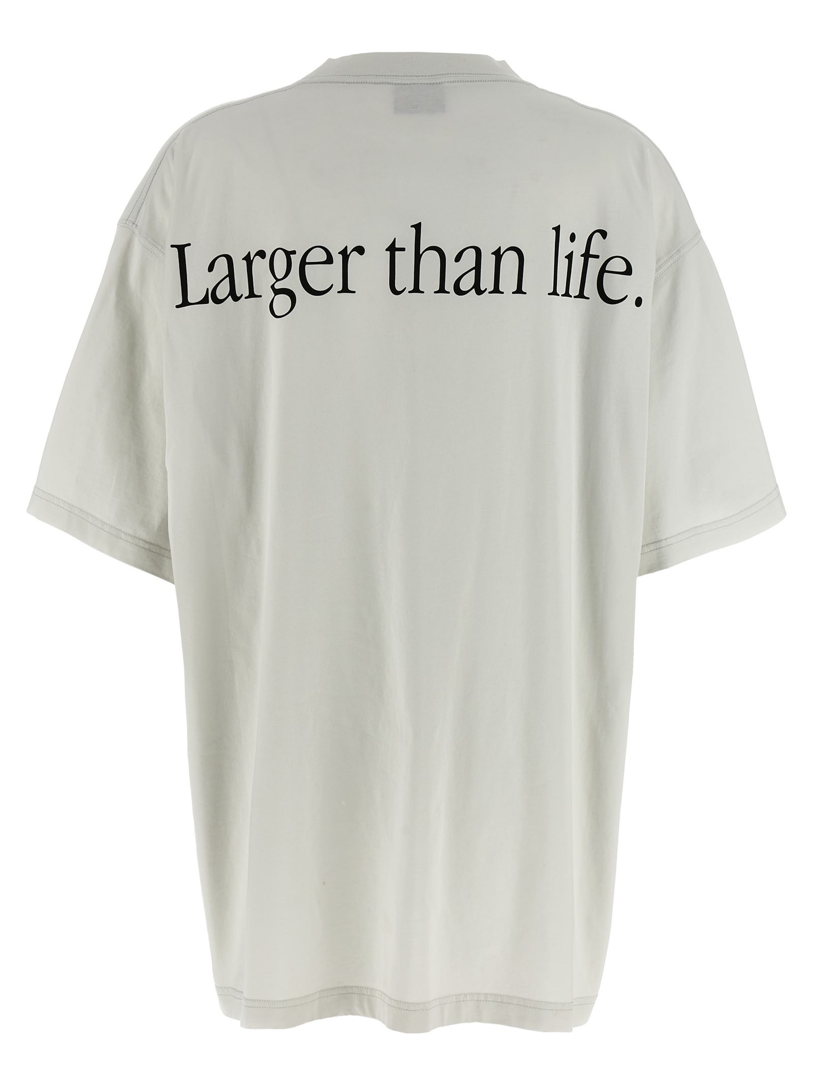 Balenciaga Oversized Graphic Print T-shirt In Gray