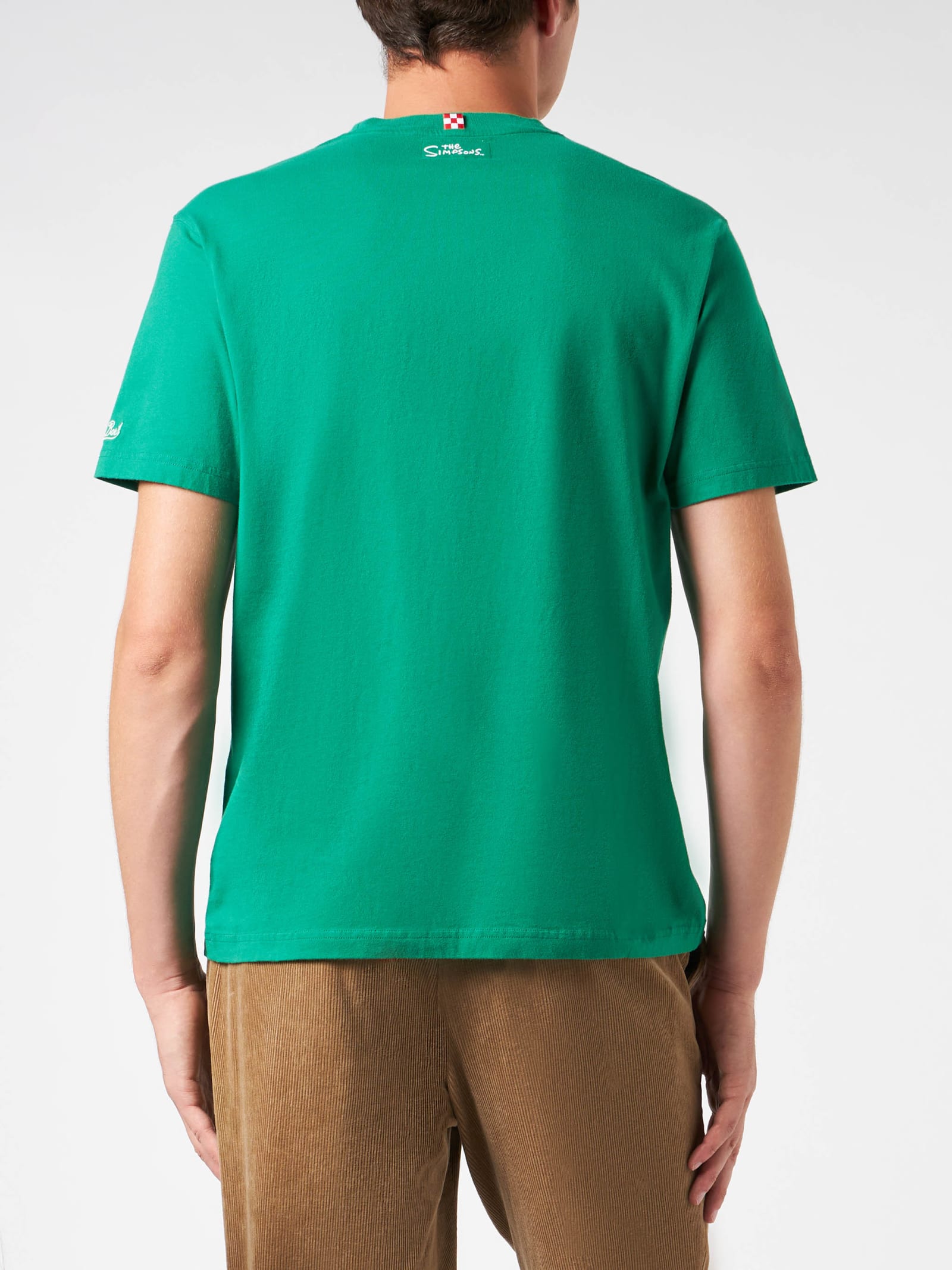 MC2 SAINT BARTH MAN HEAVY COTTON T-SHIRT WITH HOMER SIMPSON MERRY CHRISTMAS PRINT THE SIMPSONS SPECIAL EDITION