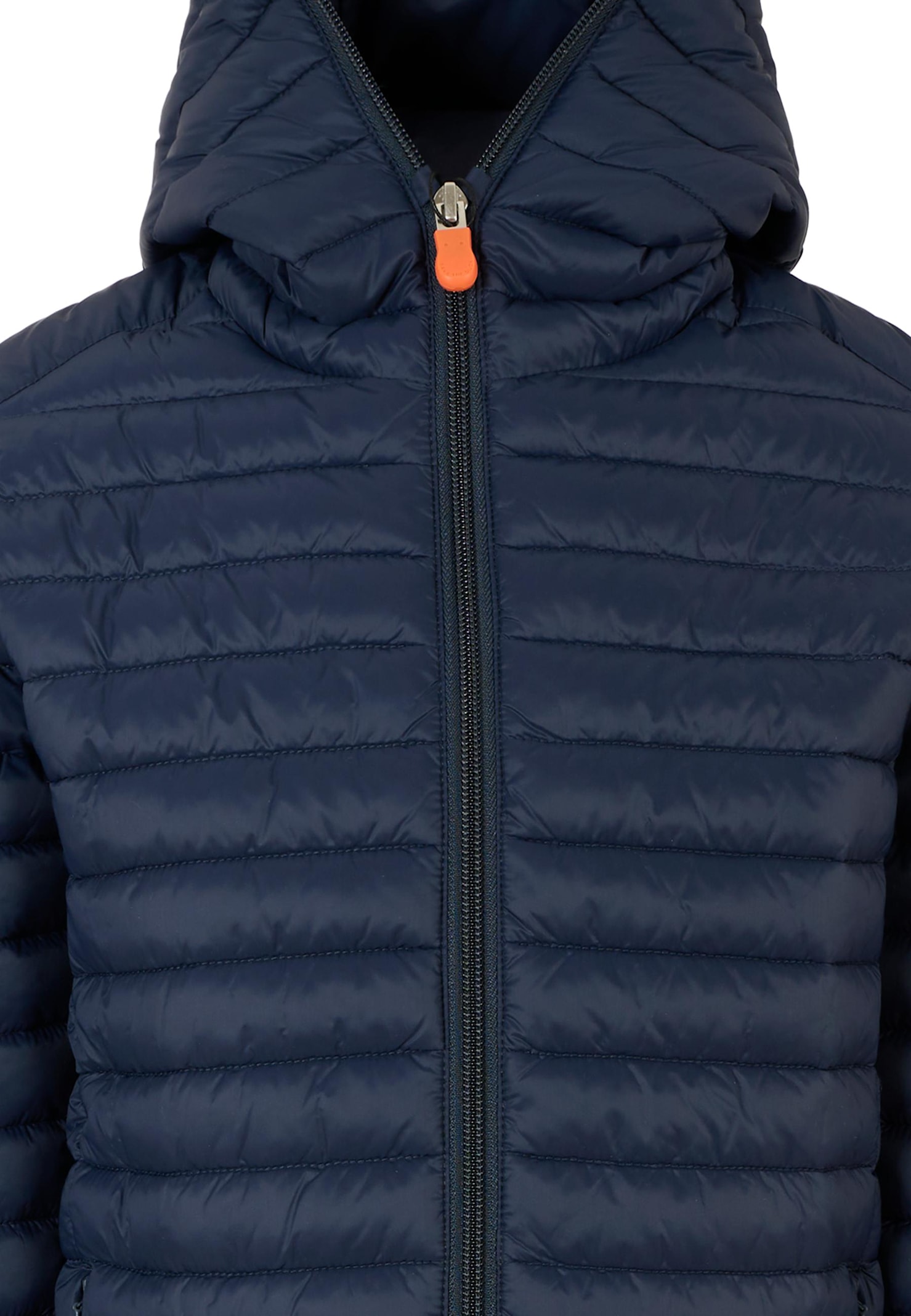 Save The Duck Blue Huey Down Jacket For Boy With Logo In Blue