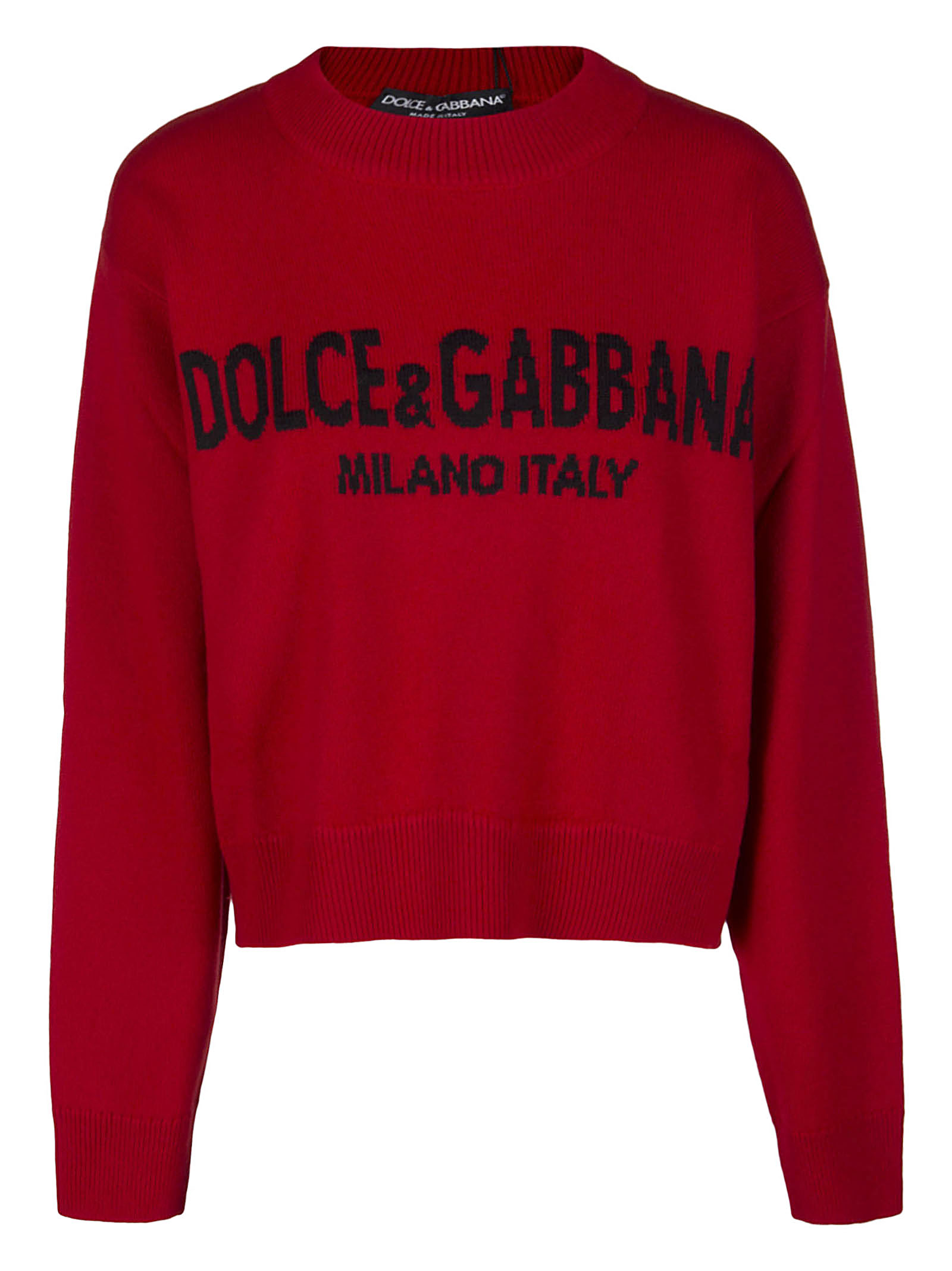 Dolce & Gabbana Red Virgin Wool Jumper