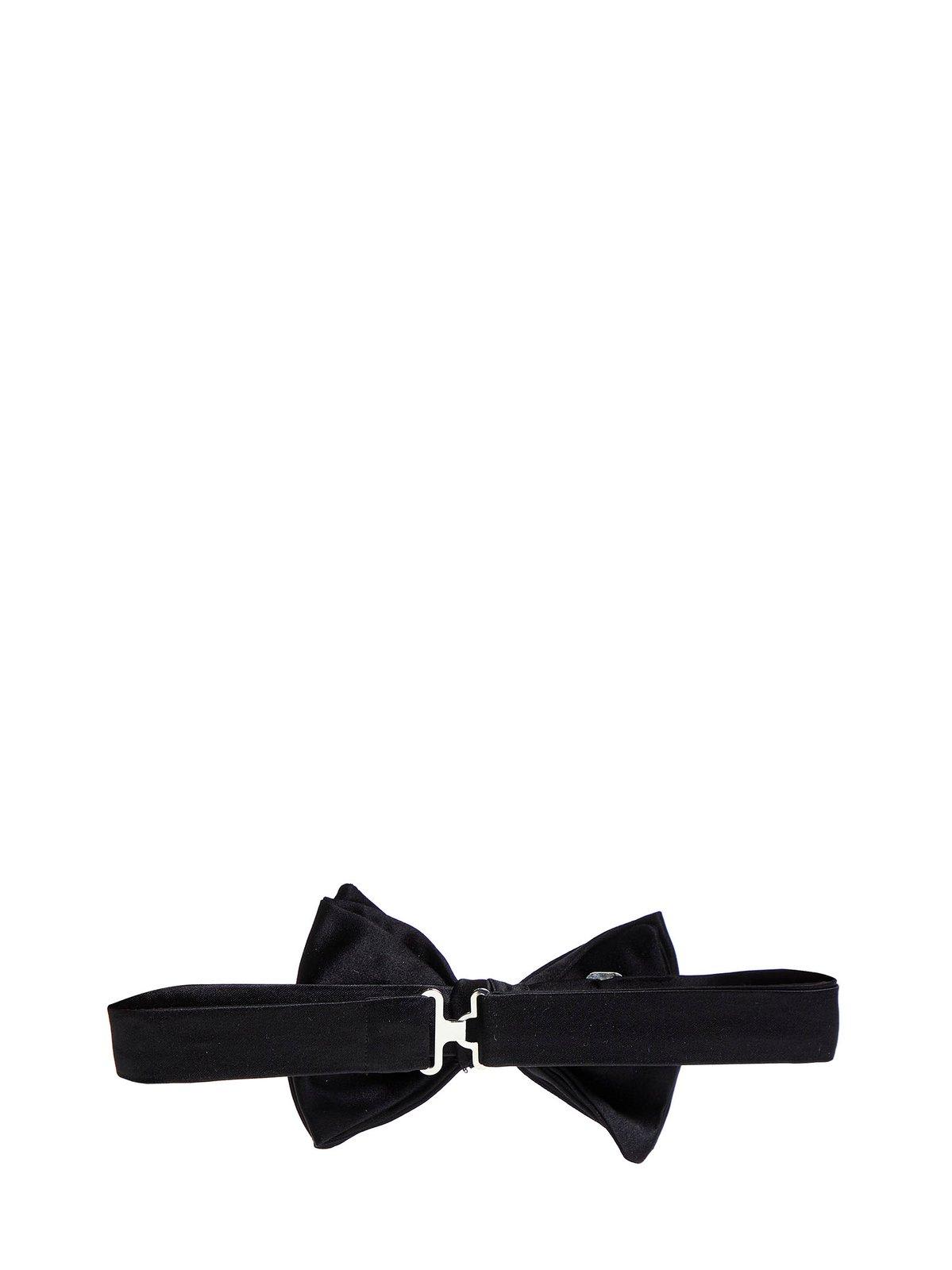 Shop Emporio Armani Clip-fastened Bow Tie In Black