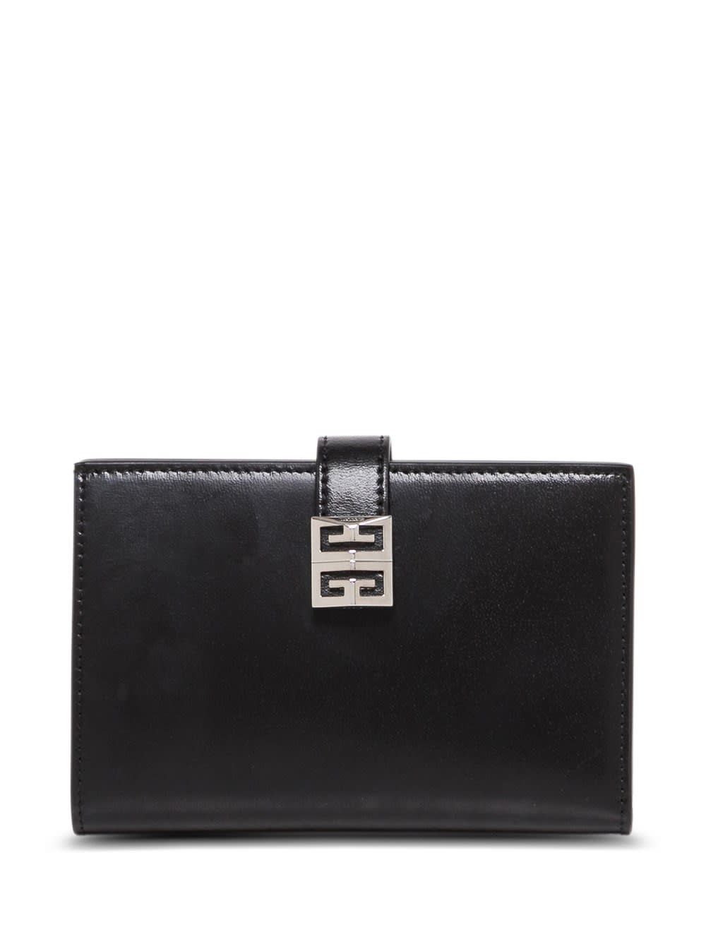 Givenchy Leather Bifold Wallet With 4g Buckle