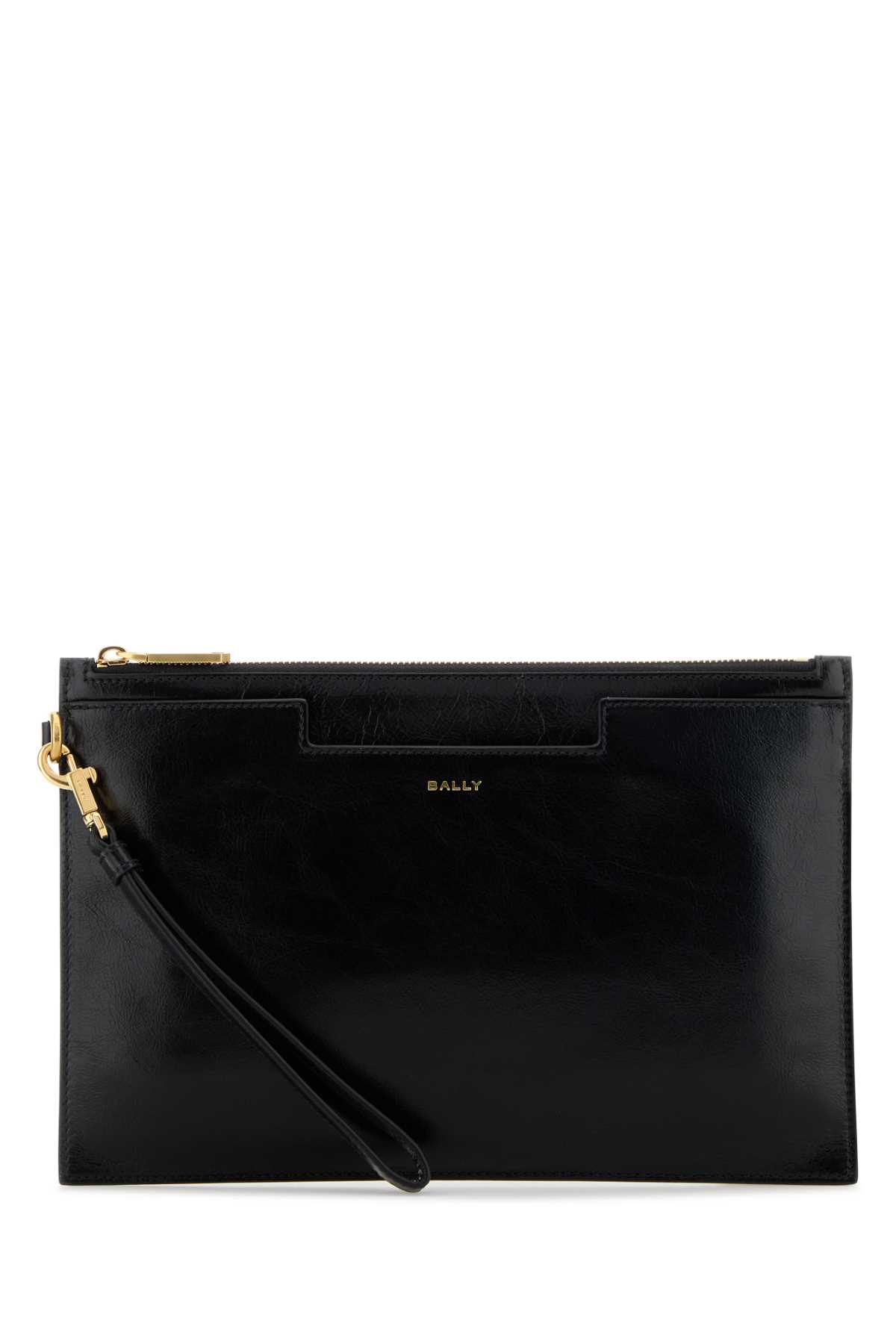 Shop Bally Black Leather Clutch