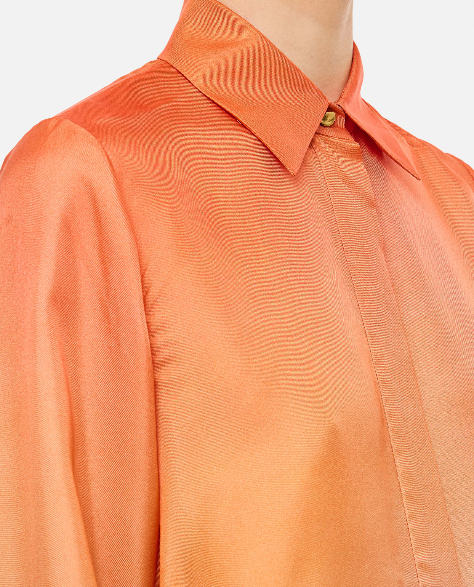 Shop Zimmermann Tranquillity Scarf Shirt In Orange