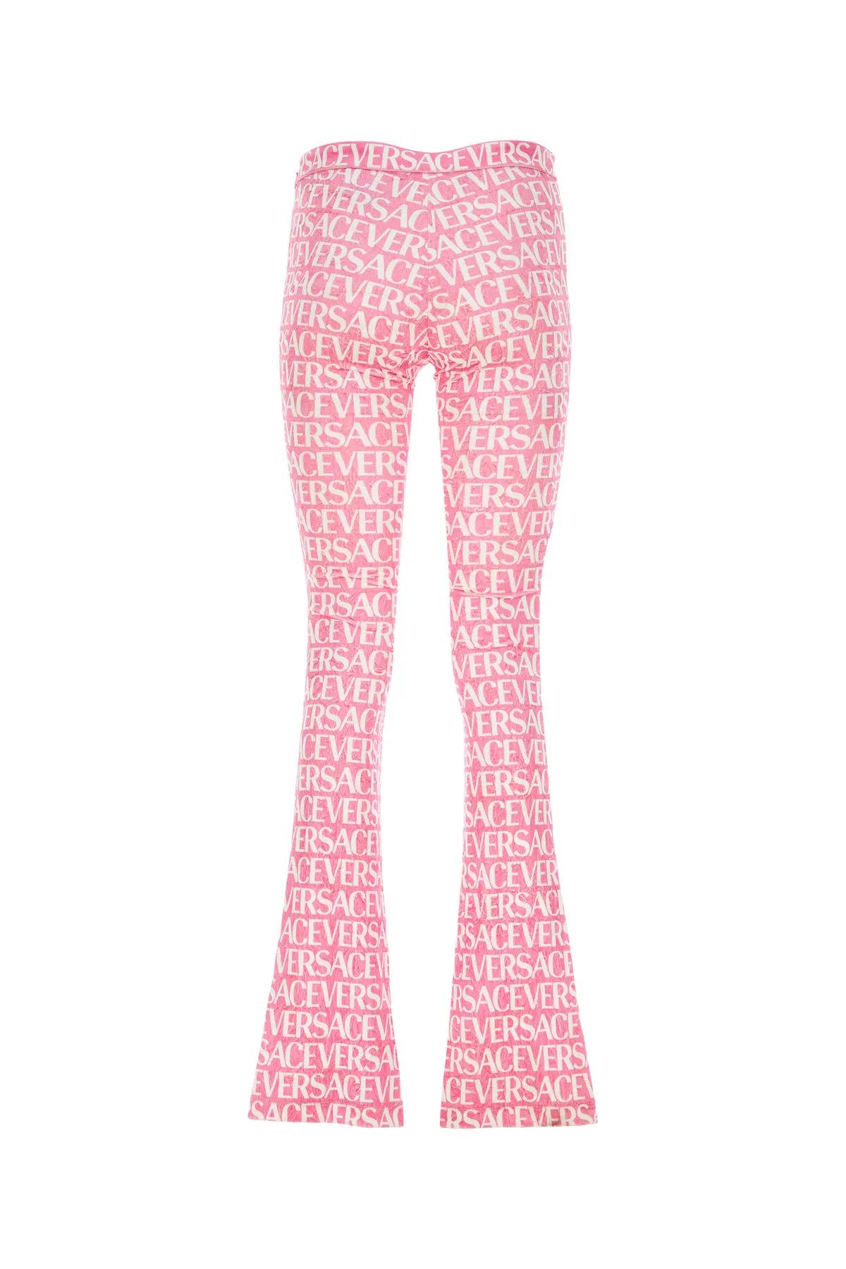 Shop Versace Printed Velvet Pant