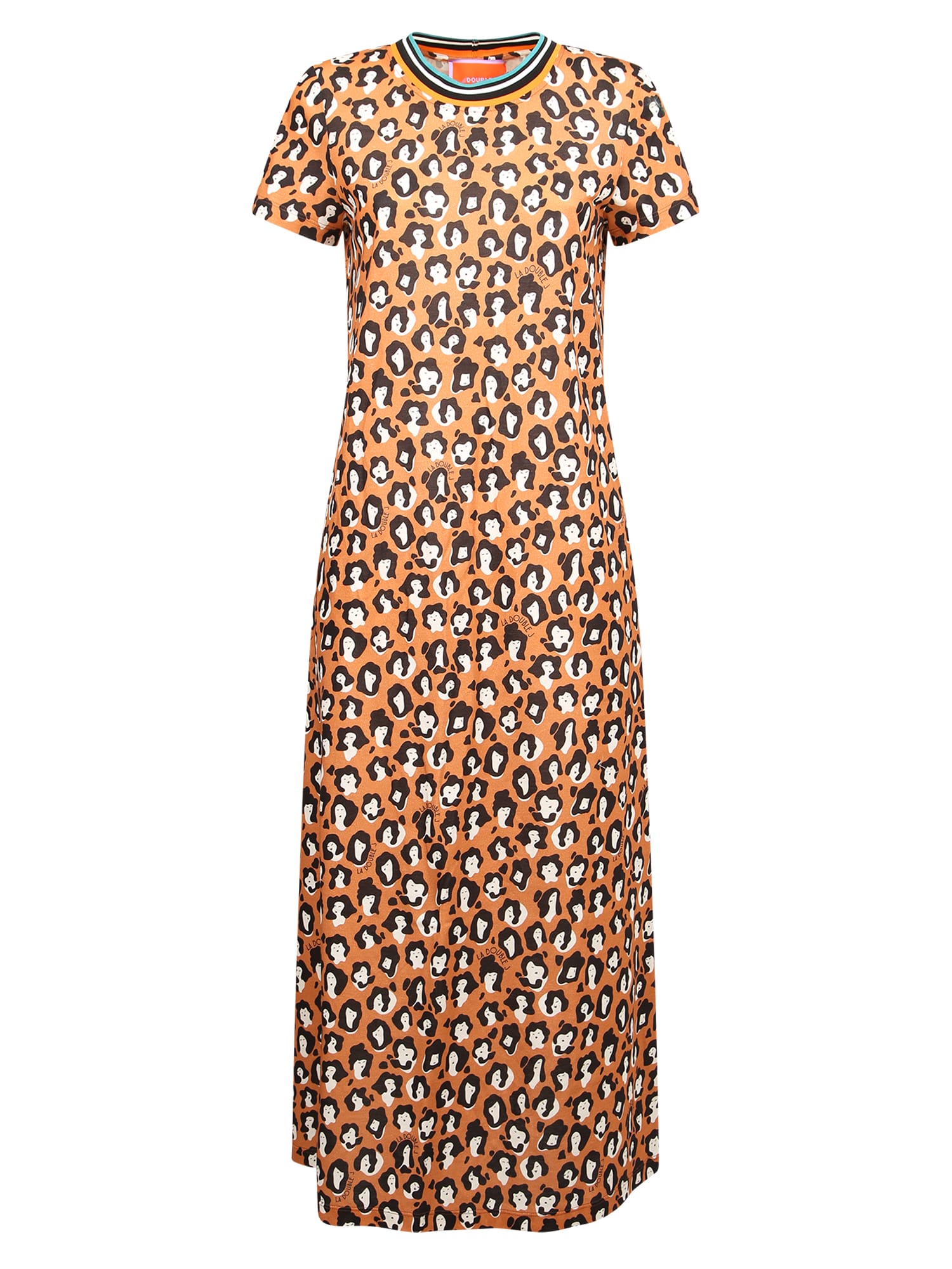 La DoubleJ Leopard-print Midi Dress