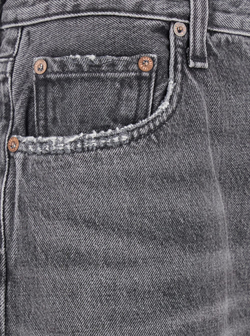 Agolde Grey Jeans With Low Waist And Wide Leg In Denim Woman In Grey