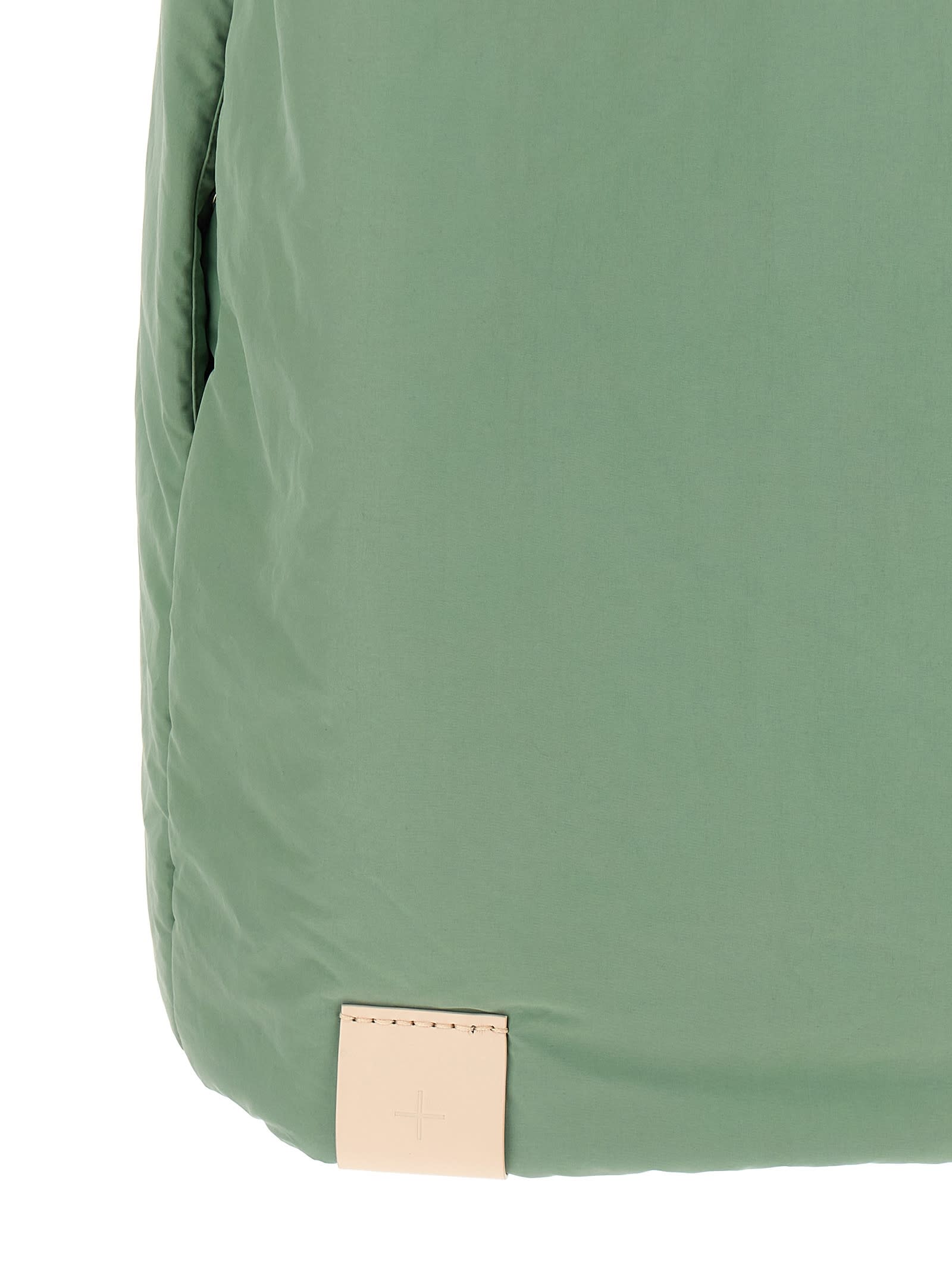 Jil Sander High Collar Sleeveless Quilted Jacket In Green