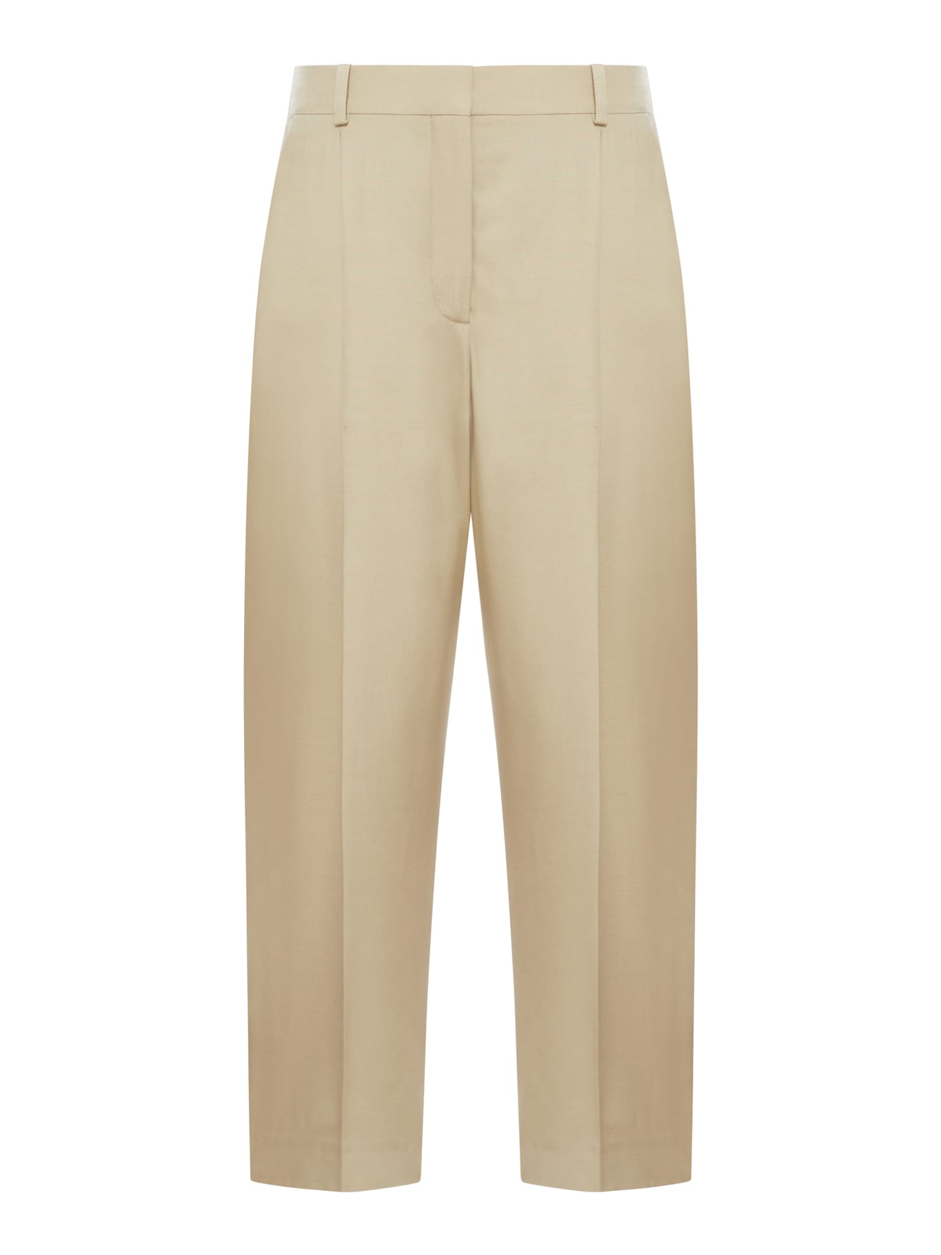 STELLA MCCARTNEY ICONIC CROPPED PLEATED TROUSERS