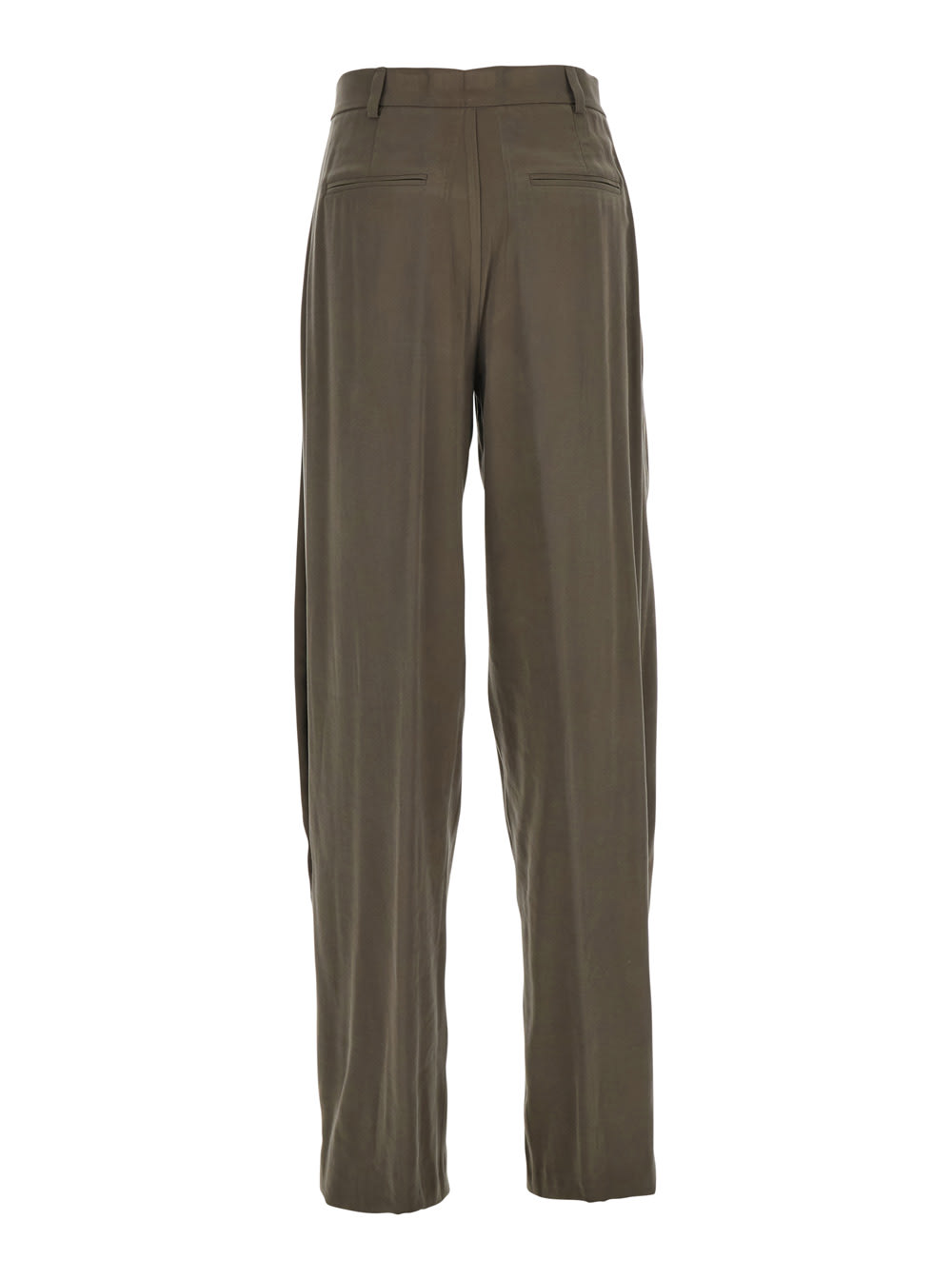 The Andamane Tracy - Low Rise Maxi Flared Pants In Green