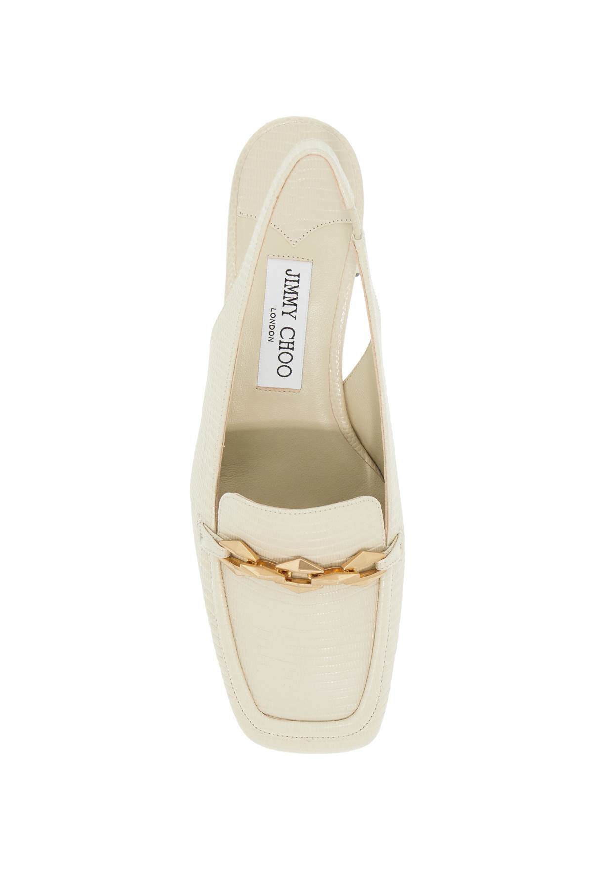 Shop Jimmy Choo Slingback Diamond Tilda 45 Dã©collet In Bamboo