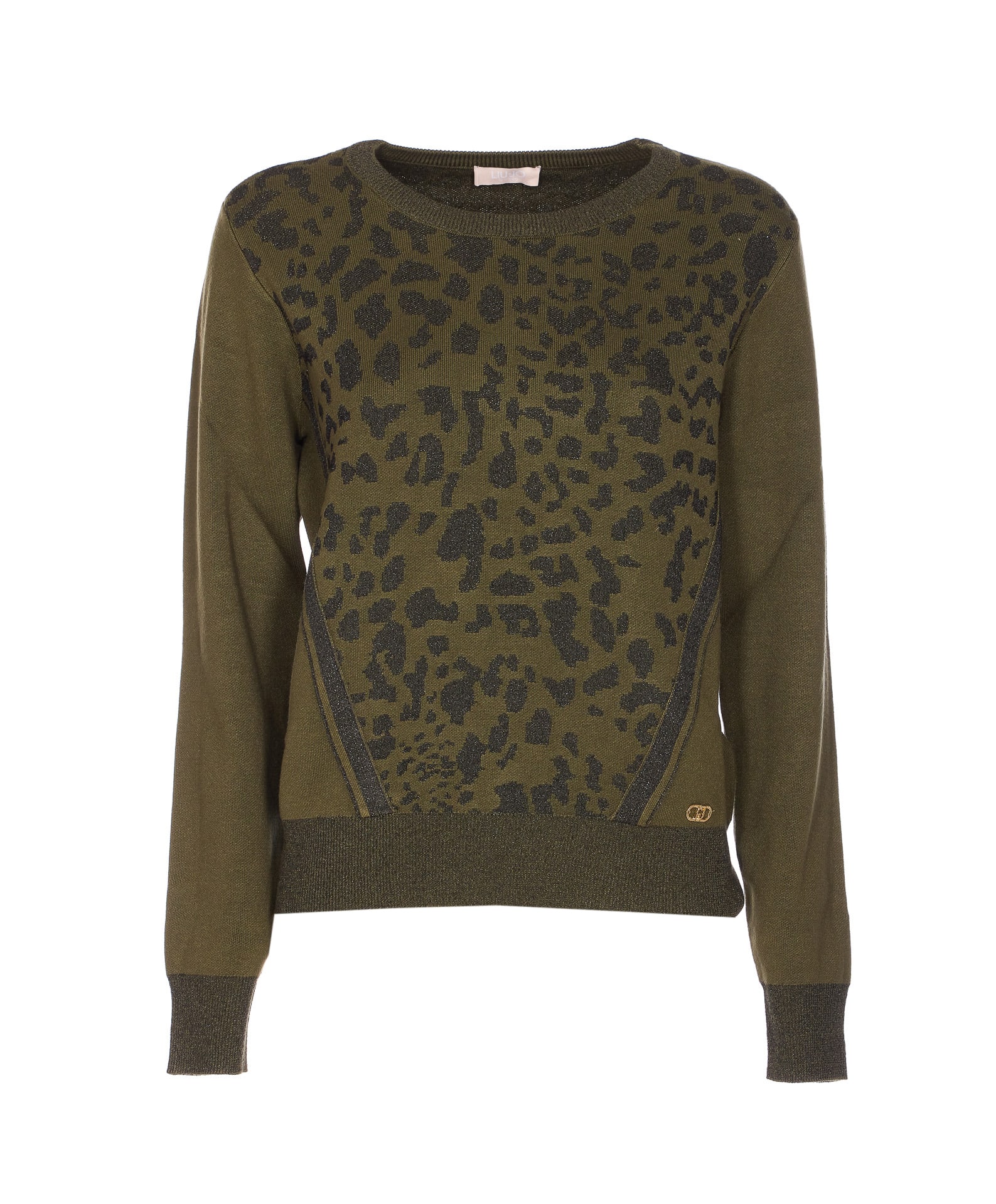 Liu •jo Leopard-print Zipped-front Sweatshirt In Animal Print