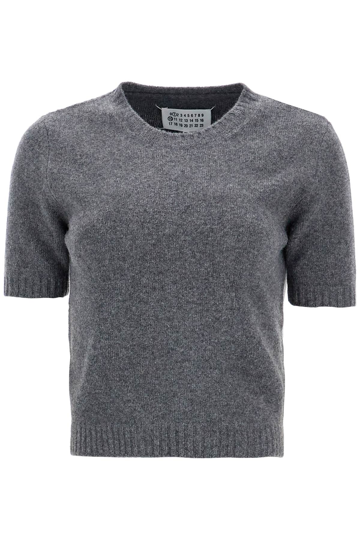 Shop Maison Margiela Wool Crewneck Sweater In Charcoal (grey)