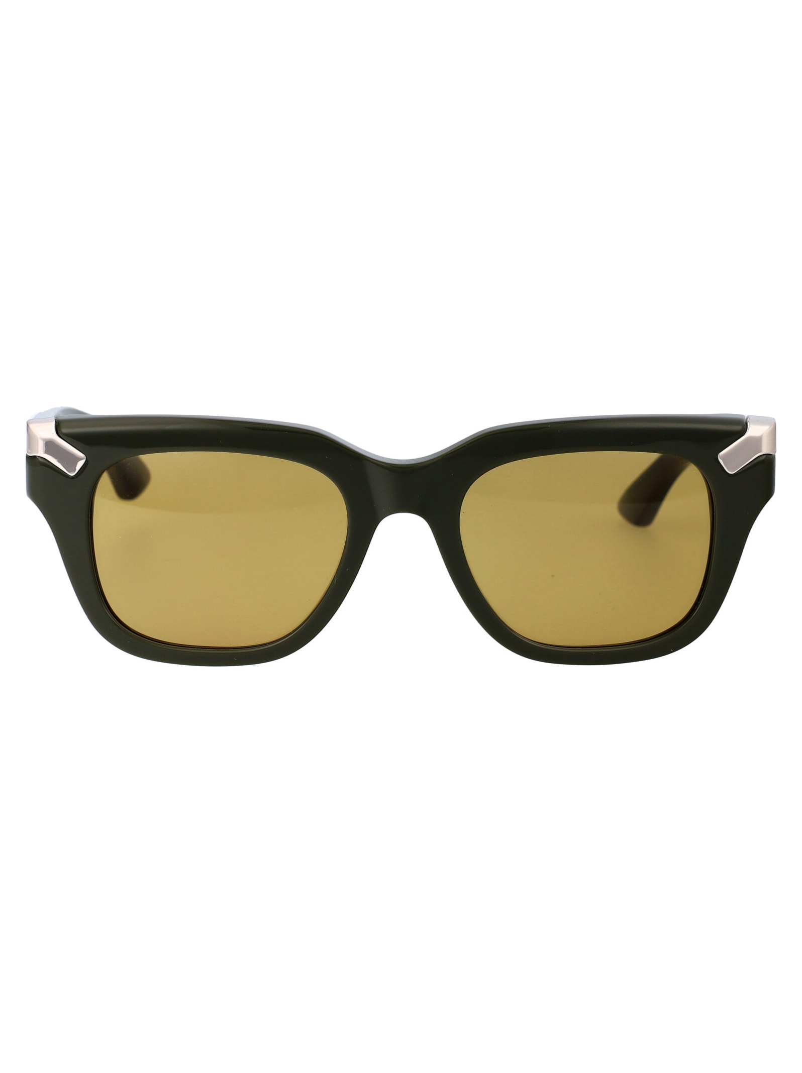 Shop Alexander Mcqueen Am0439s Sunglasses In 004 Green Green Brown