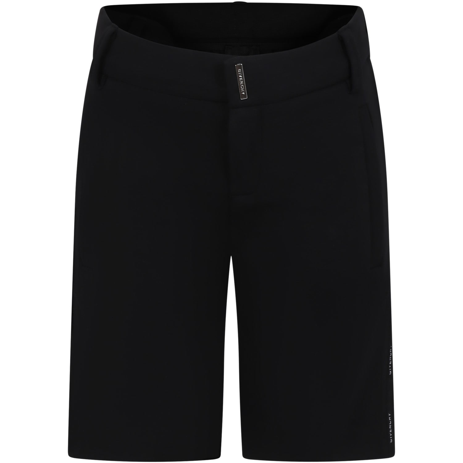 Givenchy Kids' Black Shorts For Boy With Logo