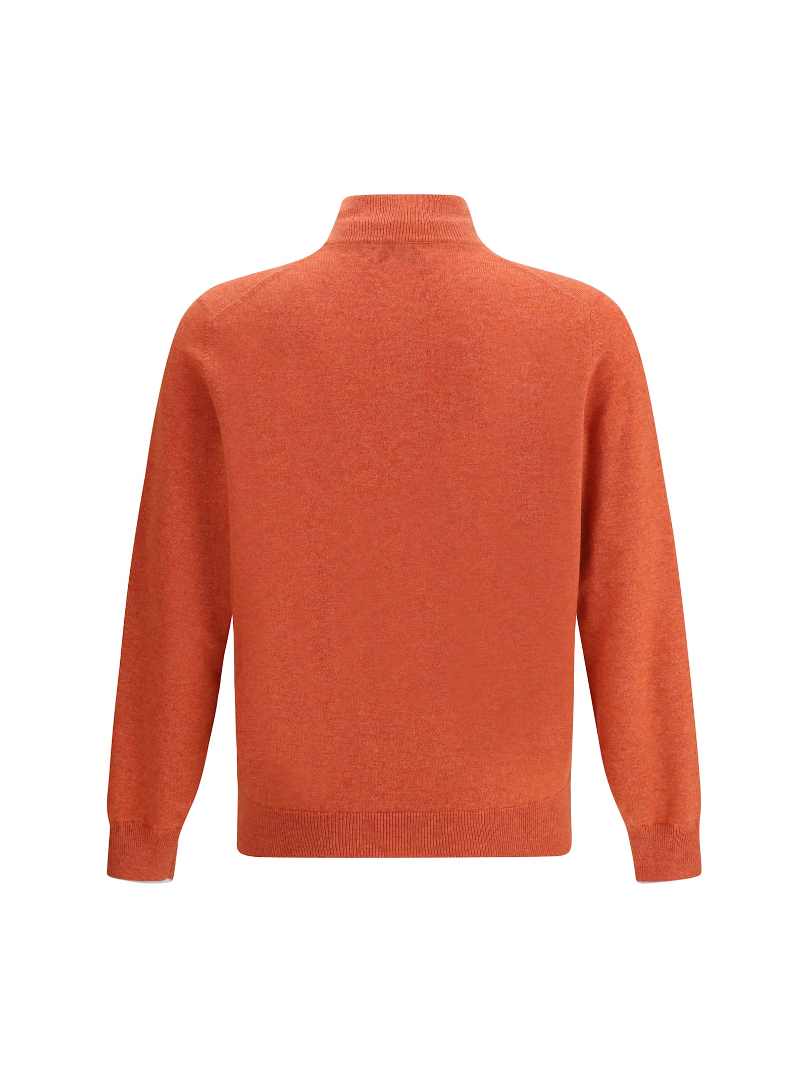 Brunello Cucinelli Men Cashmere Sweater In Orange