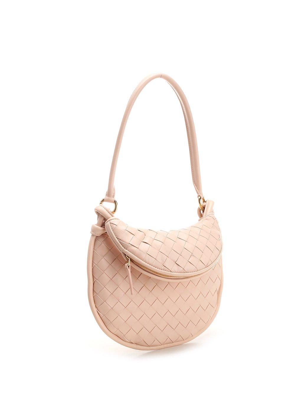 Shop Bottega Veneta Gemelli Small Shoulder Bag In Rosa