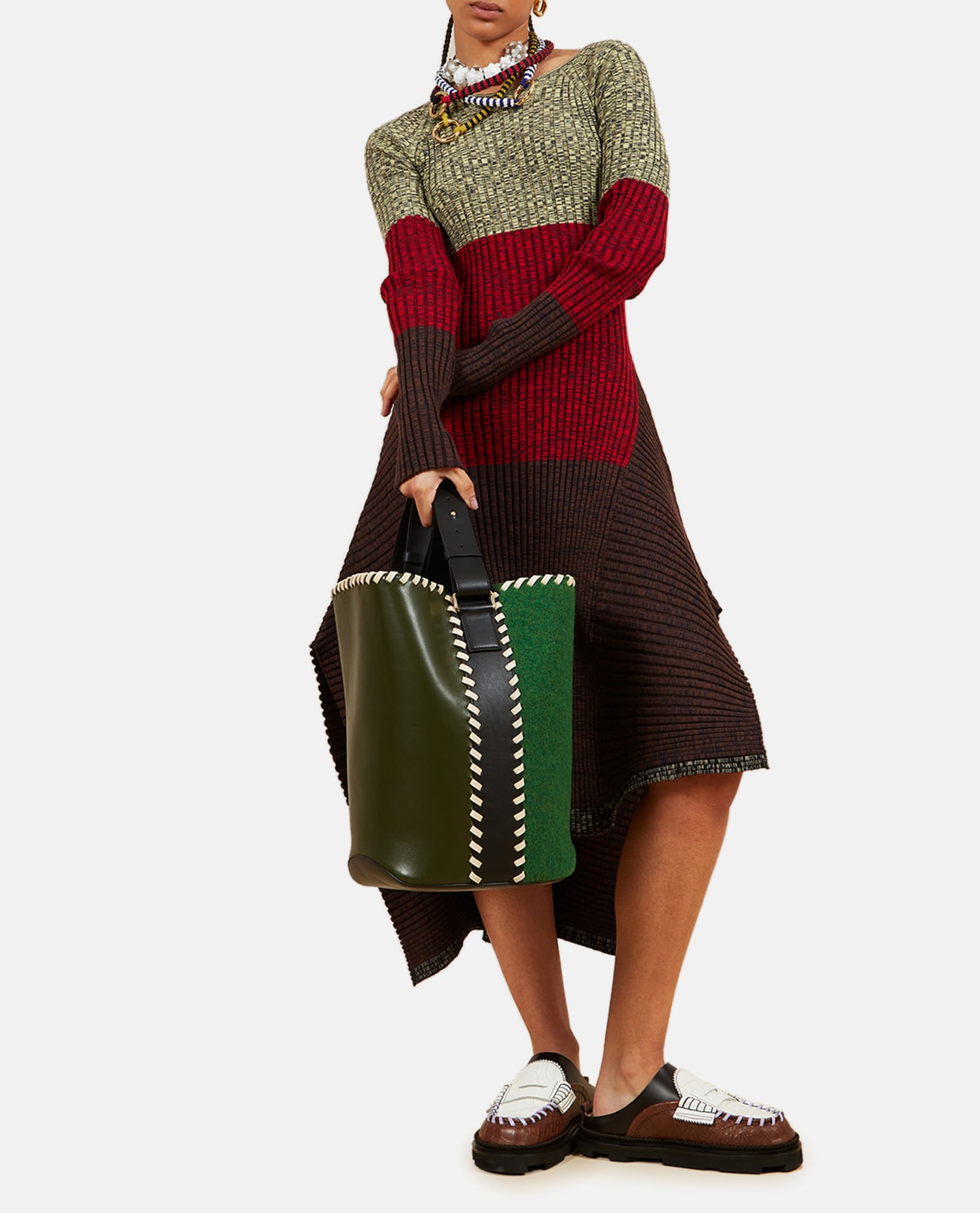 Shop Colville Wing Knit Dress In Multicolour