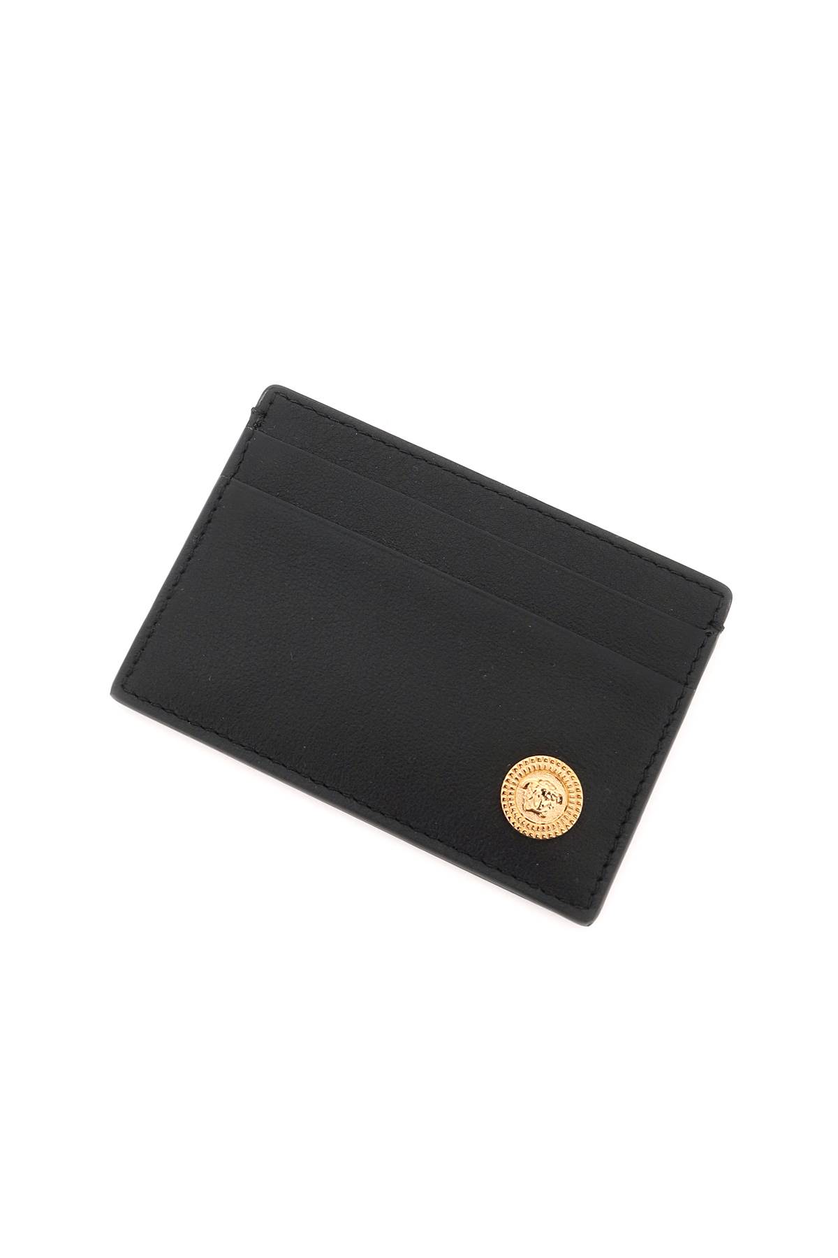 Shop Versace Medusa Biggie Cardholder In Black  Gold (black)