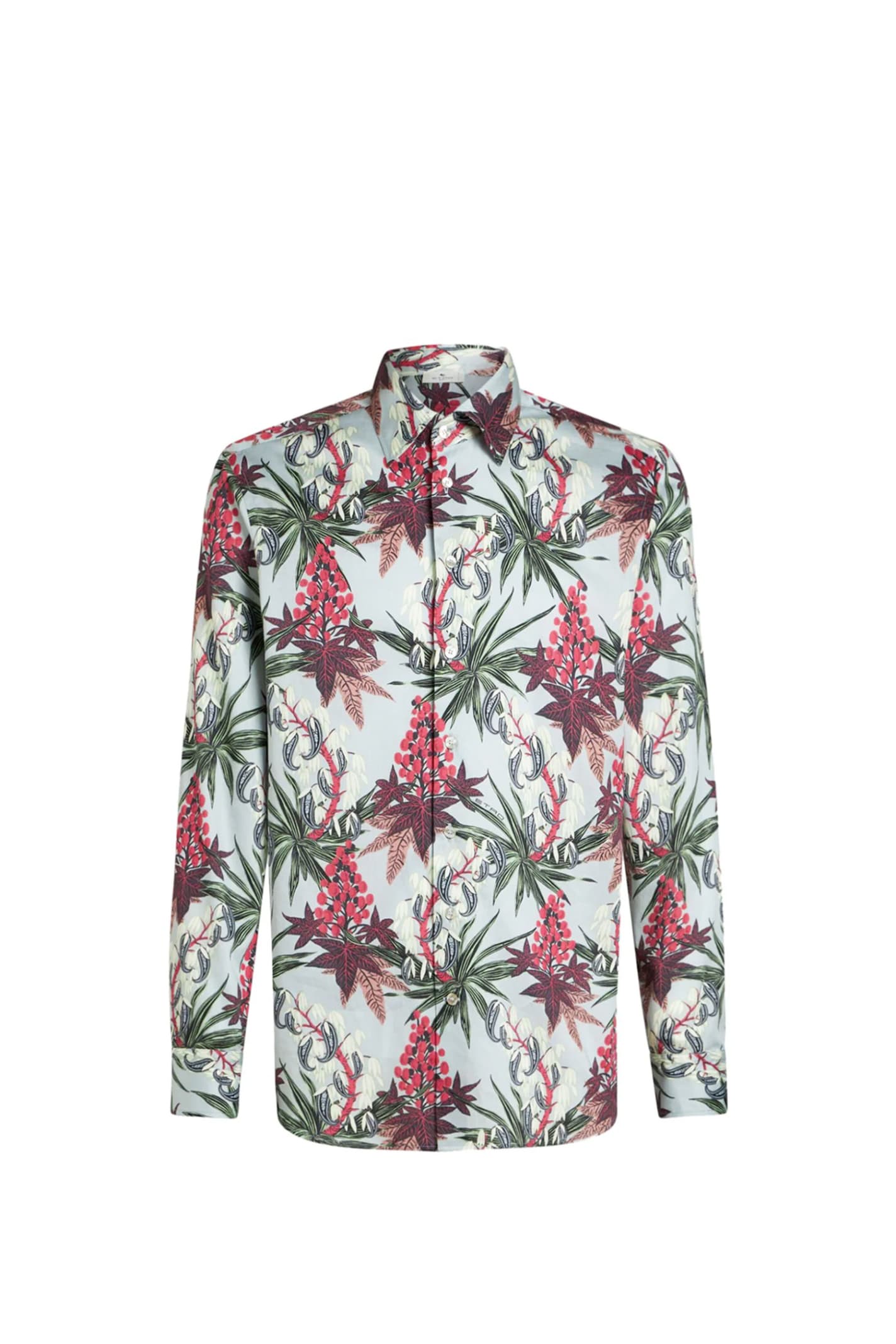 Shop Etro Shirt In Clear Blue