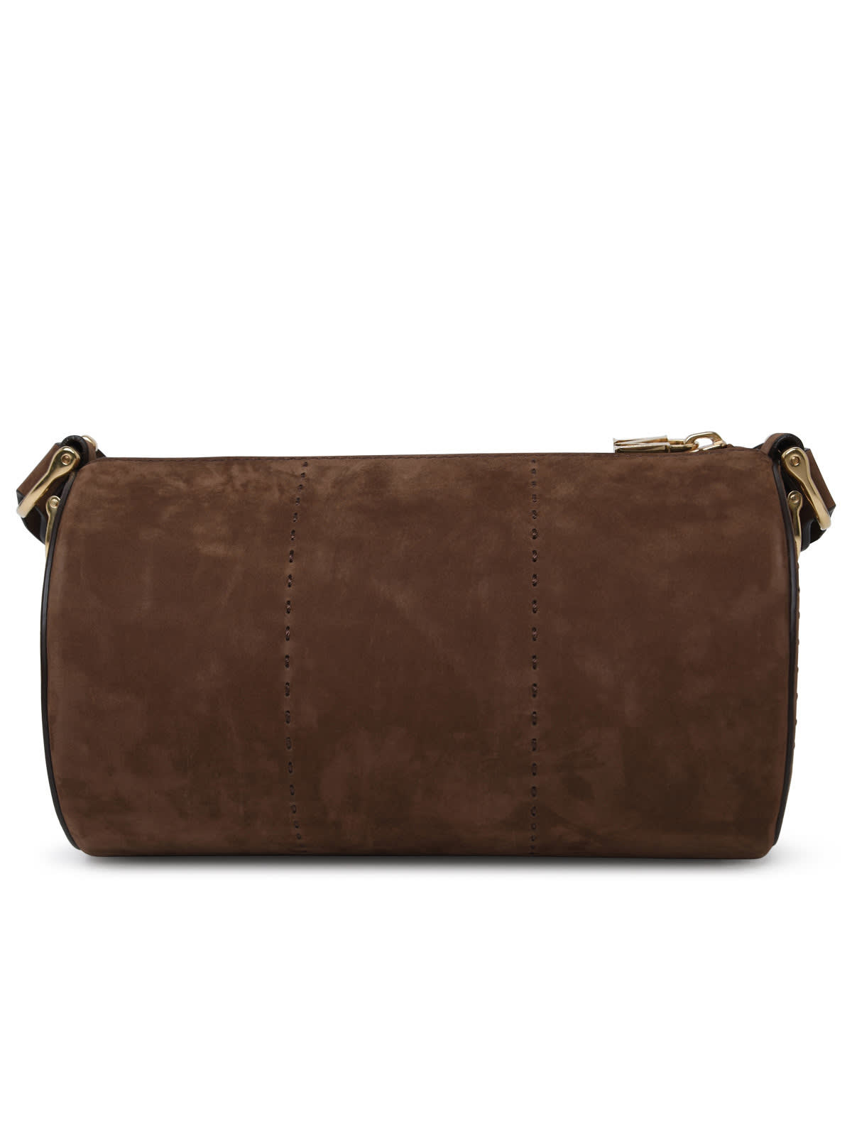 Shop Max Mara Small Nabukrolls Bag In Nubuck Leather In Brown