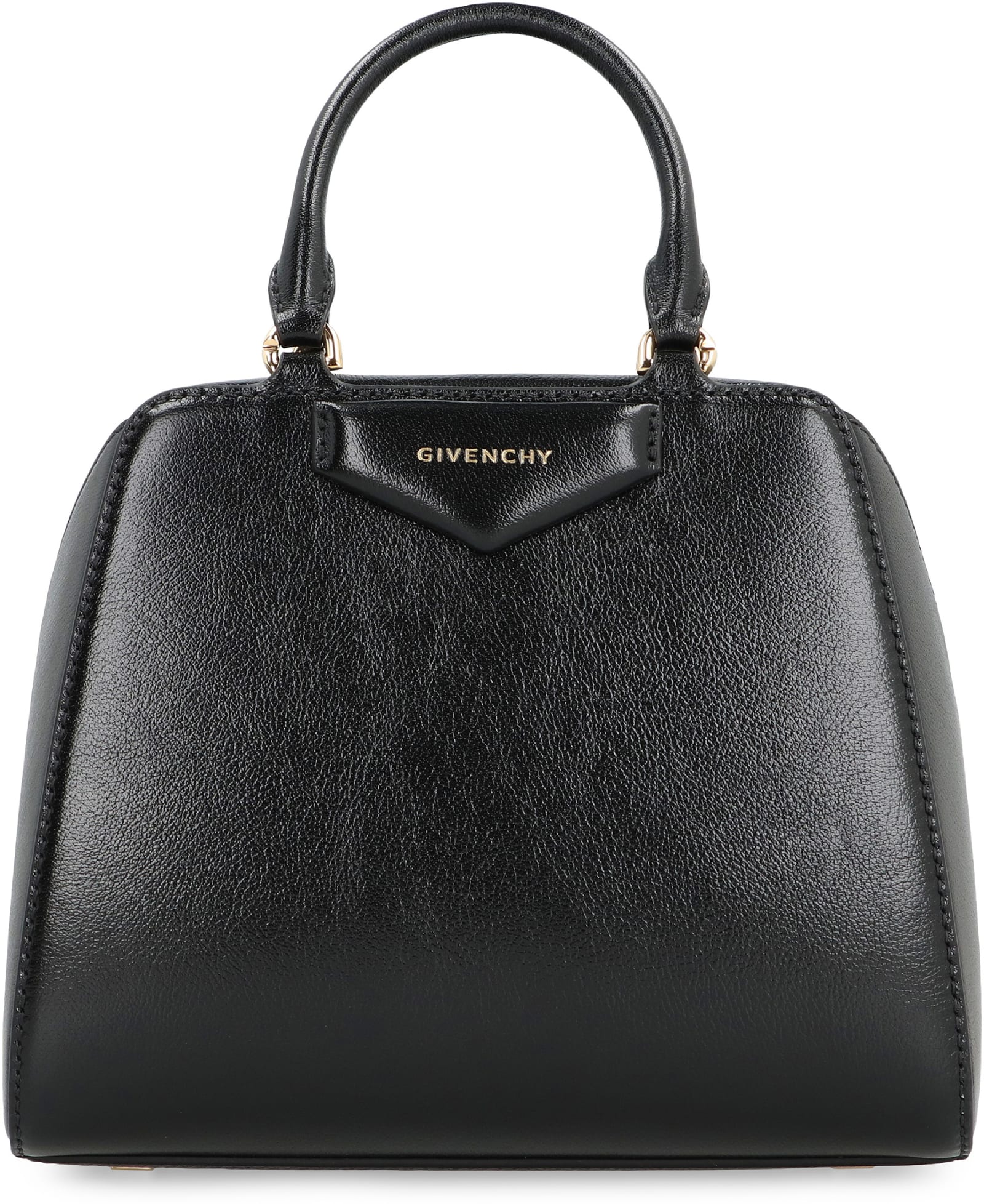 Shop Givenchy Antigona Cube Leather Mini Handbag In Black