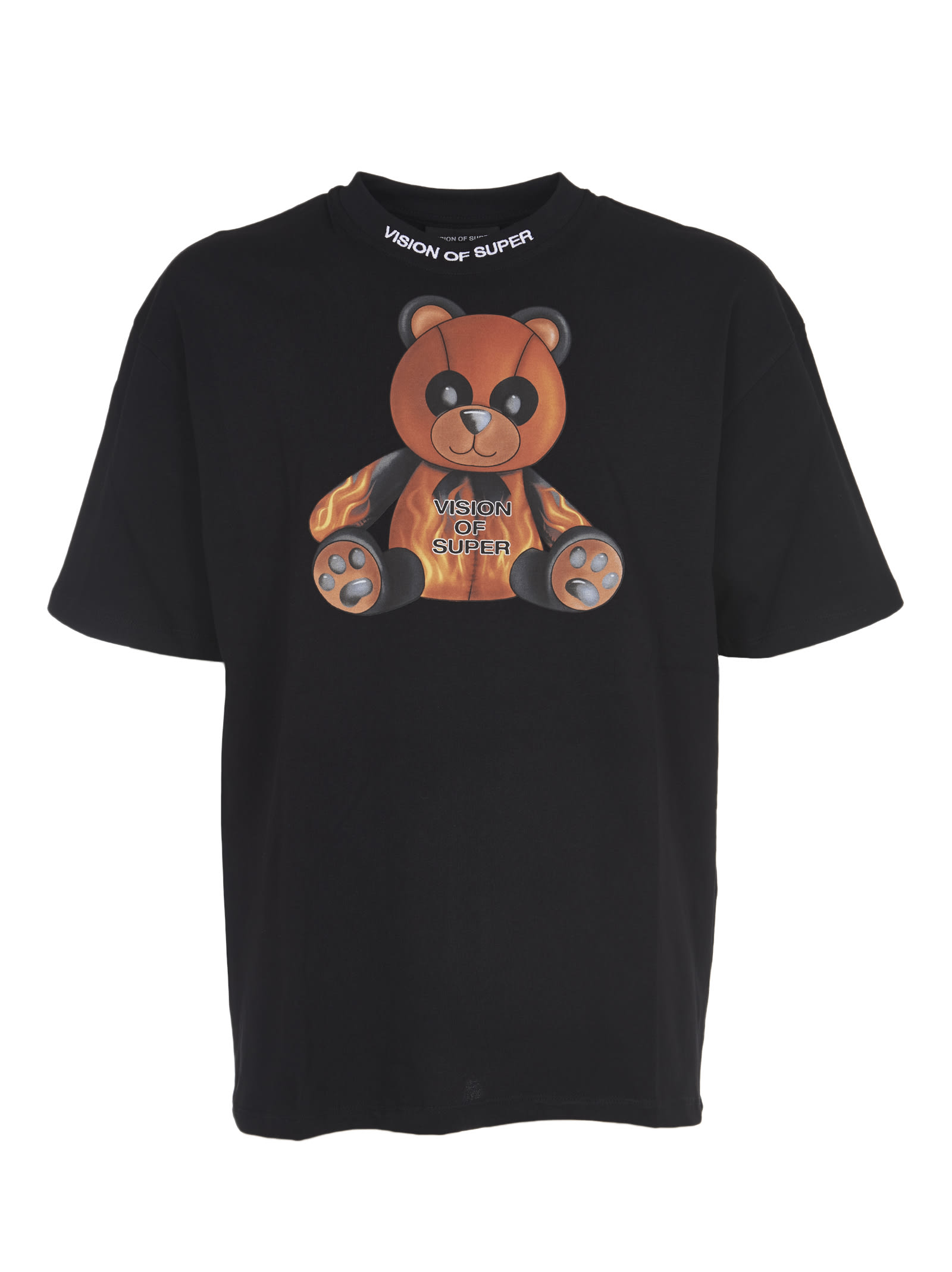 Vision of Super Black T-shirt With Teddy Bear Print