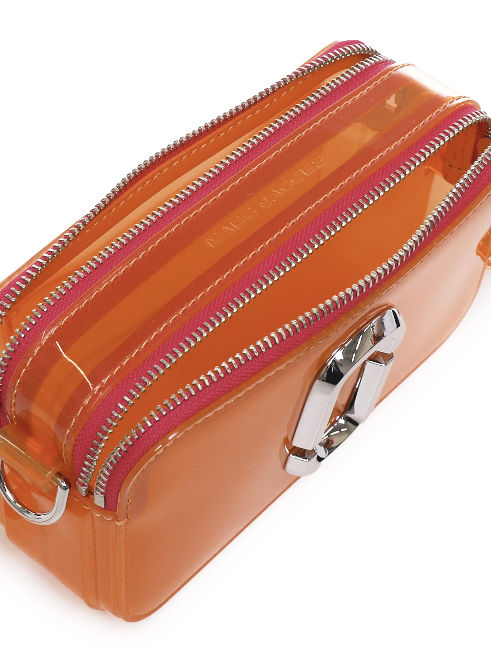 Shop Marc Jacobs Shoulder Bag Jelly Snapshot In Tangerine