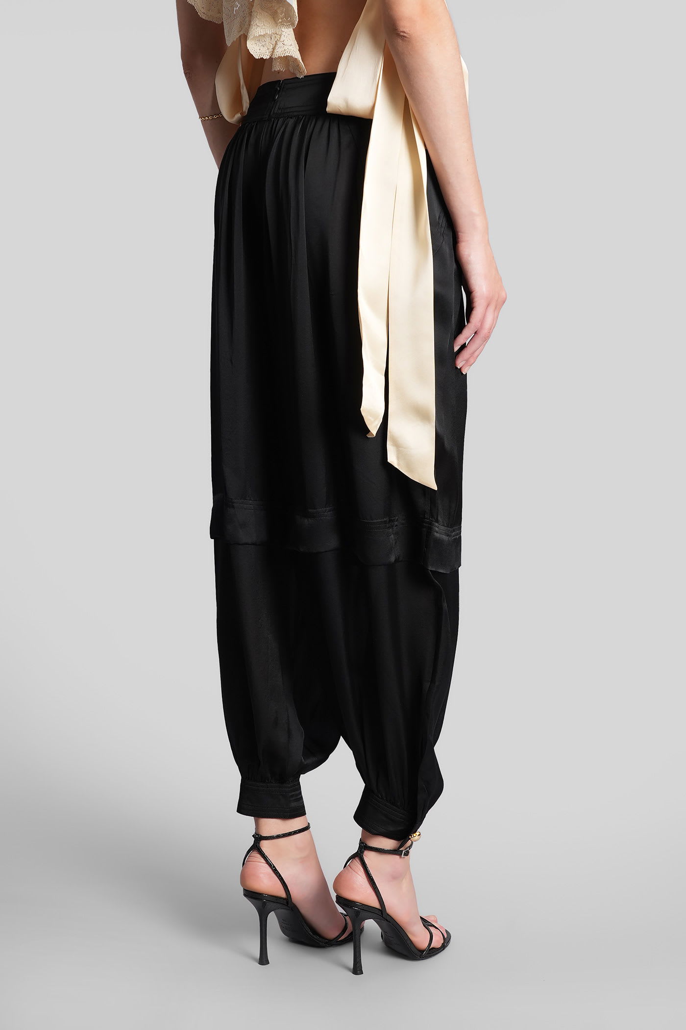 Zimmermann Hypnotic Silk Harem Pants In Black