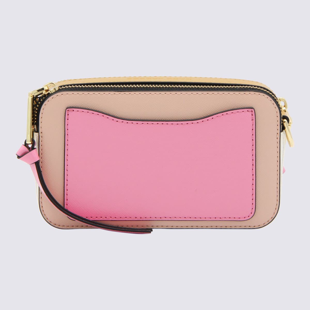 Shop Marc Jacobs Pink, Yellow And Cream Leather The Snapshot Crossbody Bag In Rose Multi