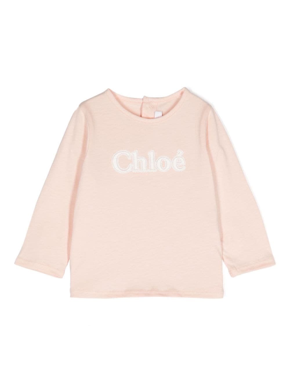 Shop Chloé T-shirt Con Stampa In Rosa